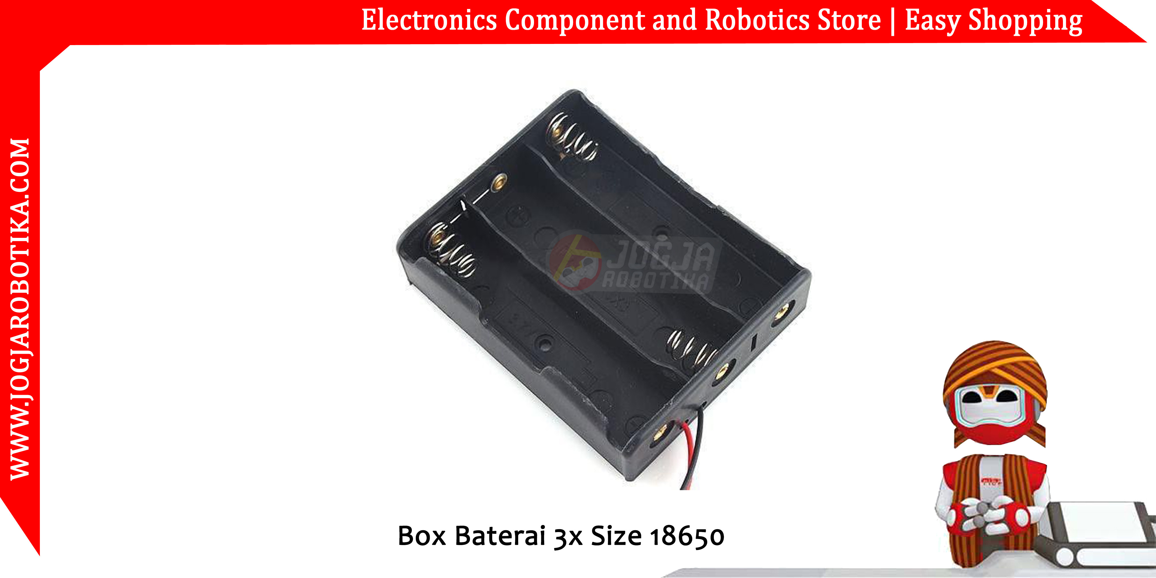 Box Baterai 3x Size 18650