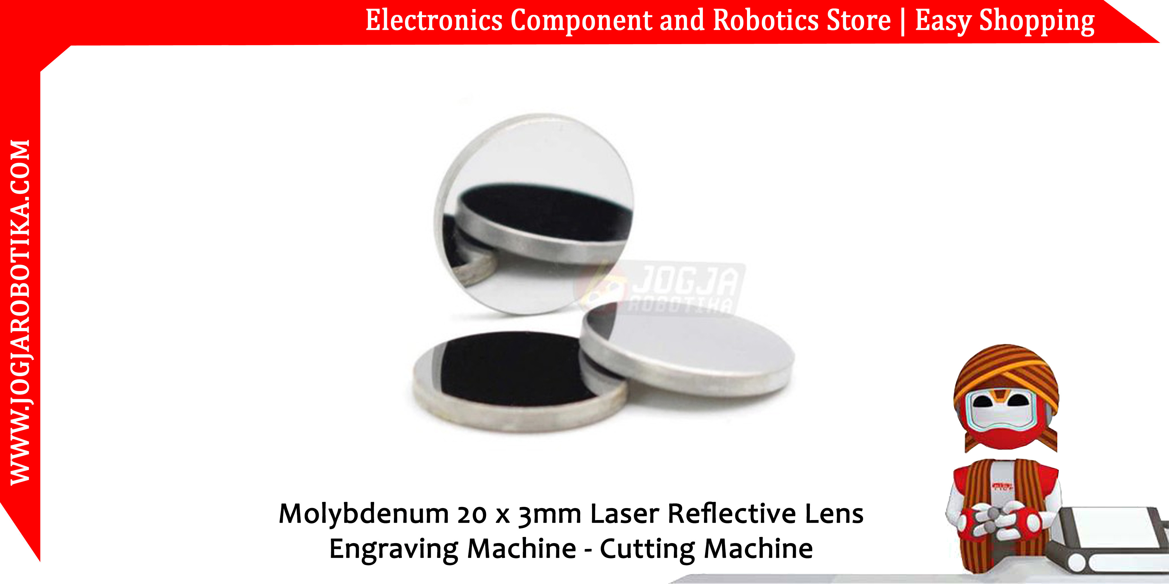 Molybdenum 20 x 3mm Laser Reflective Lens Engraving Machine - Cutting Machine