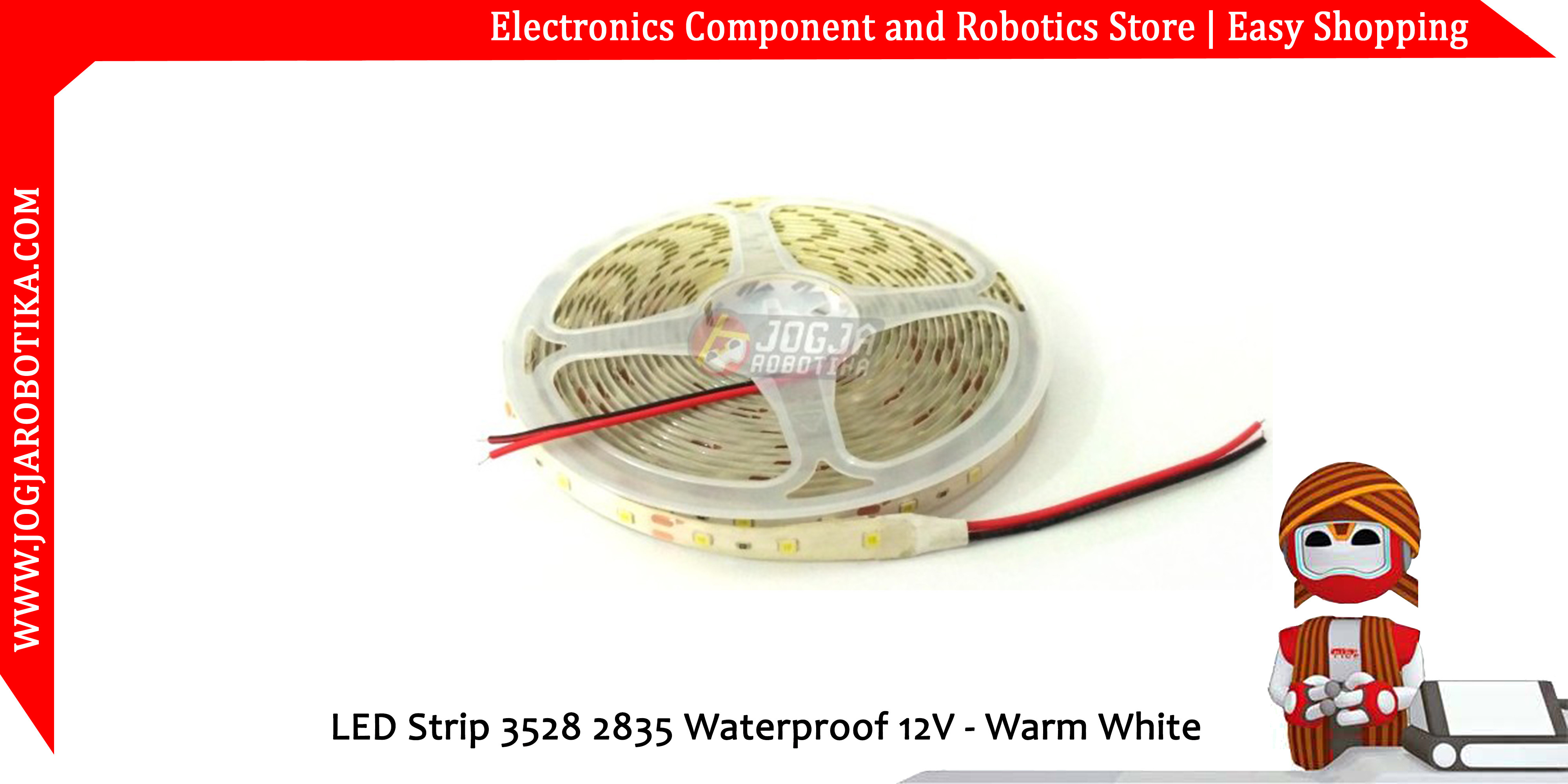 LED Strip 3528 2835 Waterproof 12V - Warm White