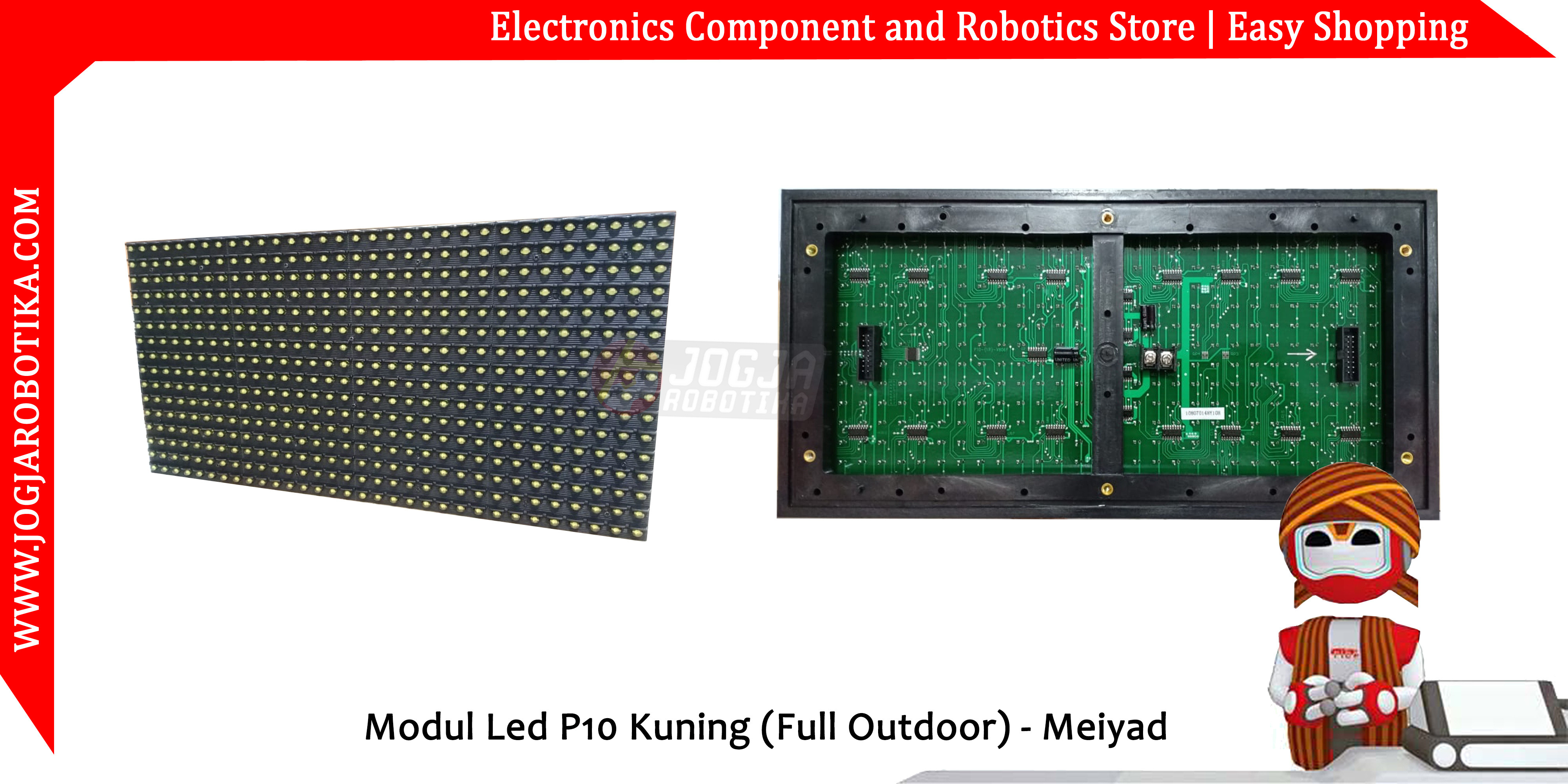 Modul Led P10 Kuning (Full Outdoor) - Meiyad