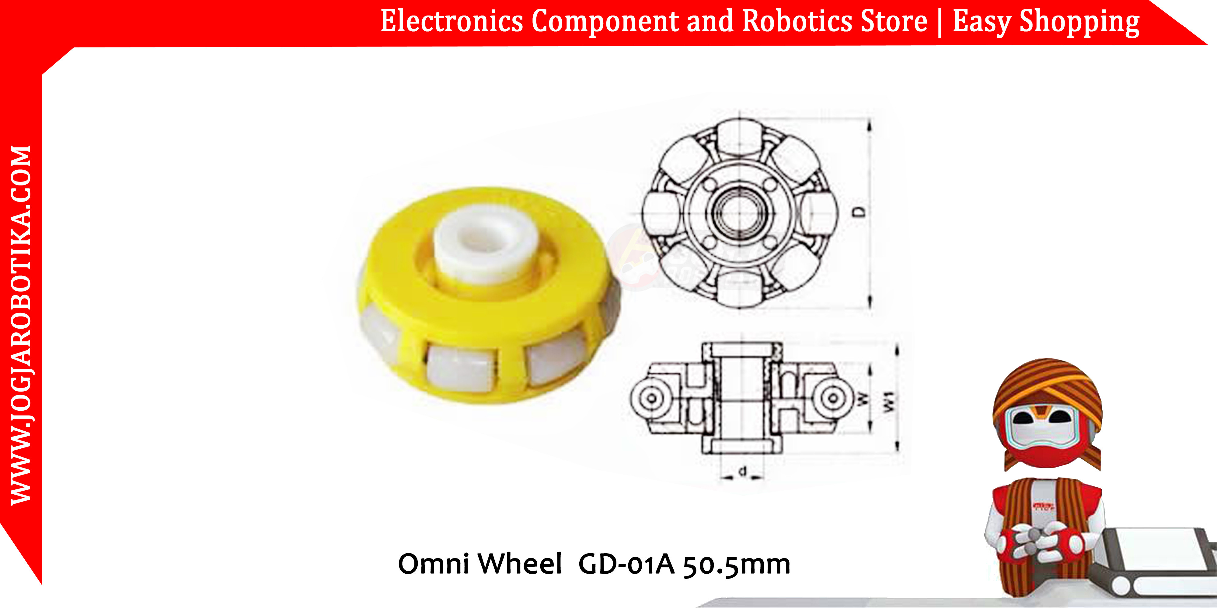 Omni Wheel GD-01D 50.5mm