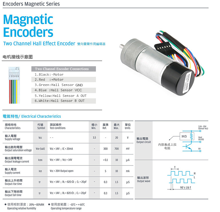 JGA25-12CPR 1:34 Motor DC Gearbox Magnetic Encoder