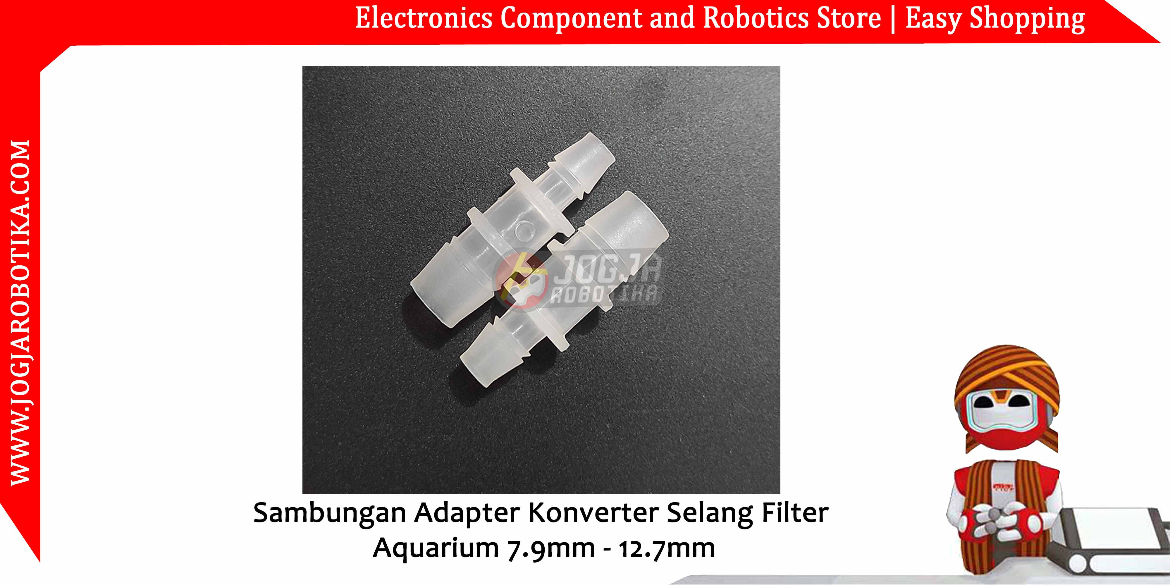 Sambungan Adapter Konverter Selang Filter Aquarium 7.9mm - 12.7mm