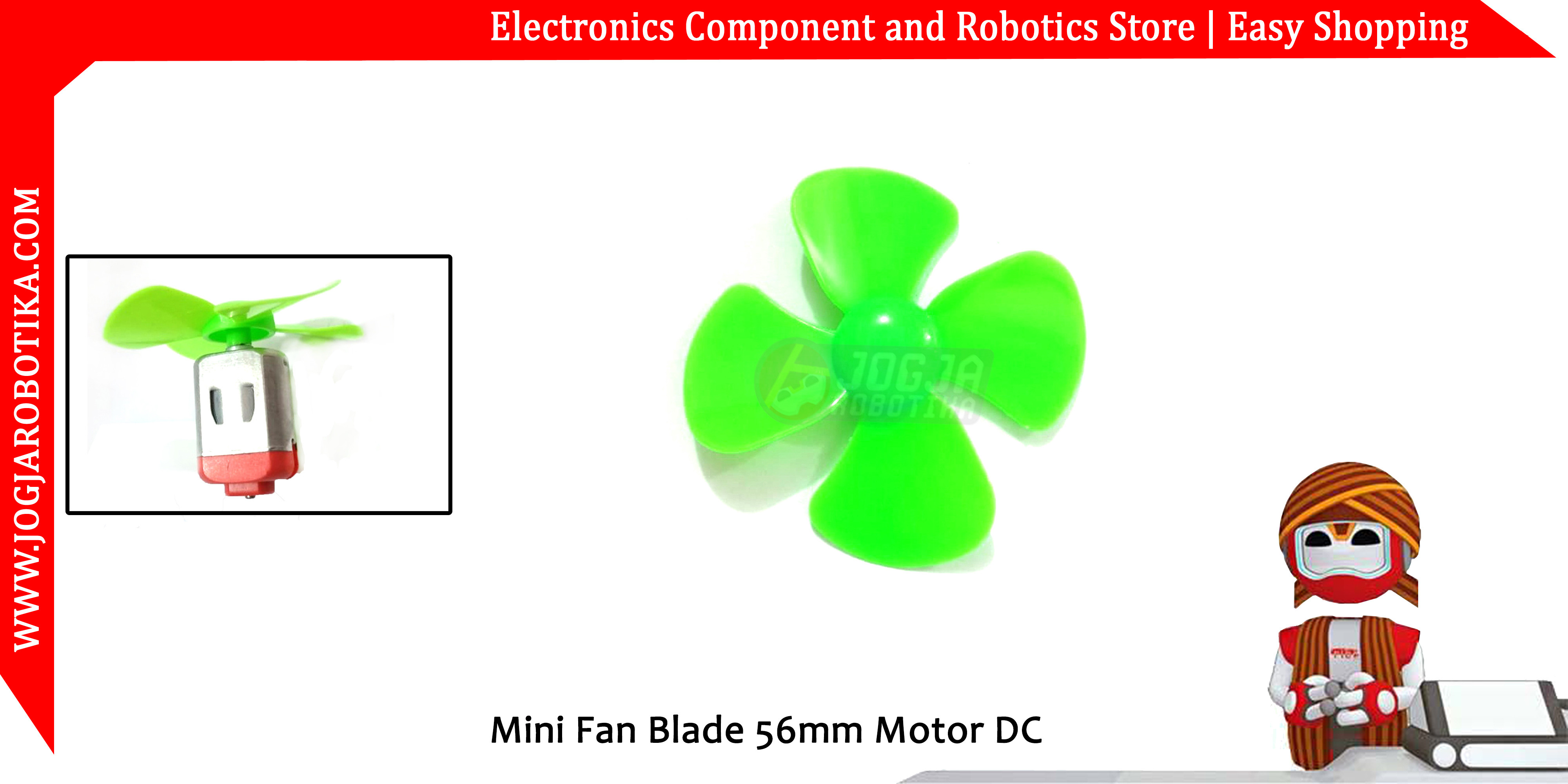 Mini Fan Blade 56mm Motor DC