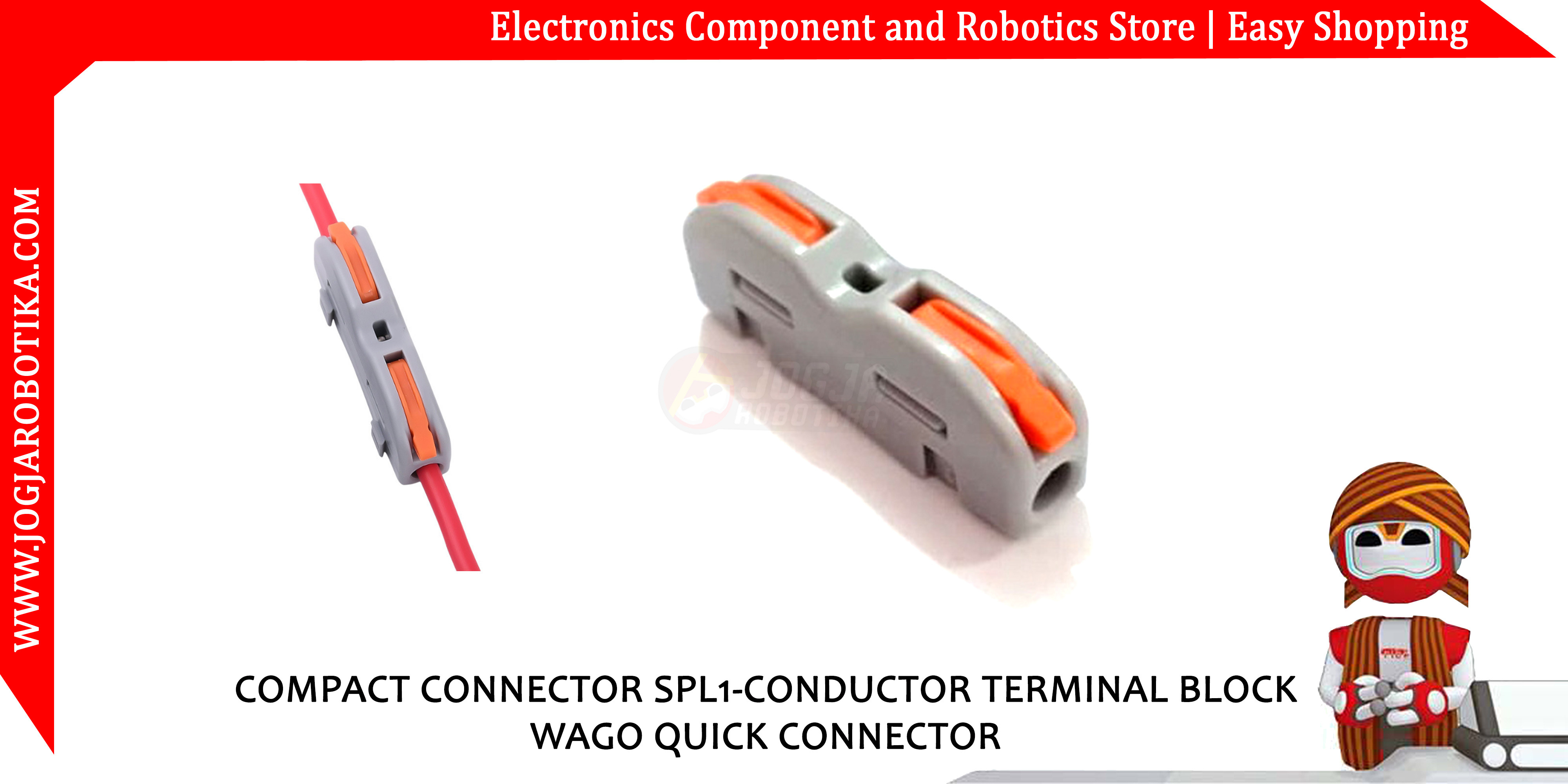 COMPACT CONNECTOR SPL-1 CONDUCTOR TERMINAL BLOCK WAGO QUICK CONNECTOR