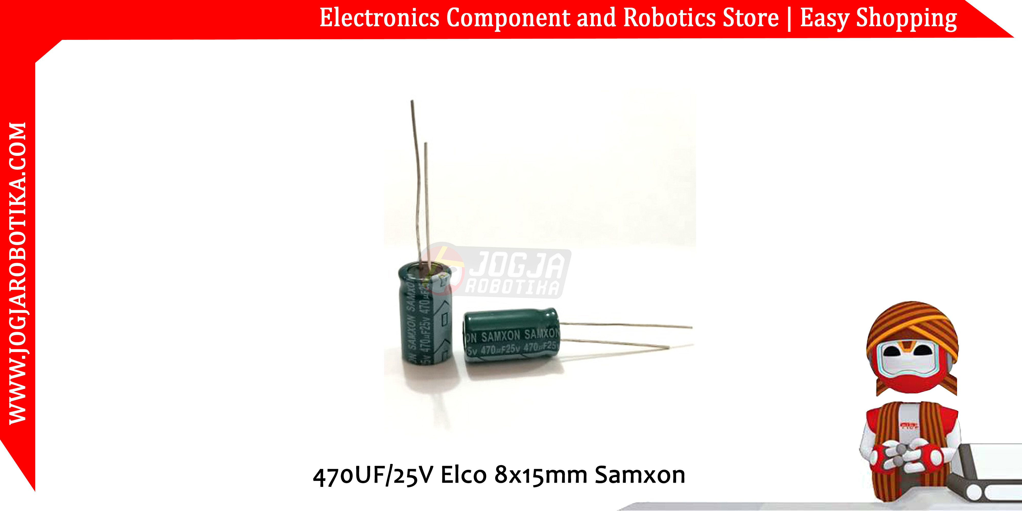 470uF/25V ELCO 8X12mm Sanyo