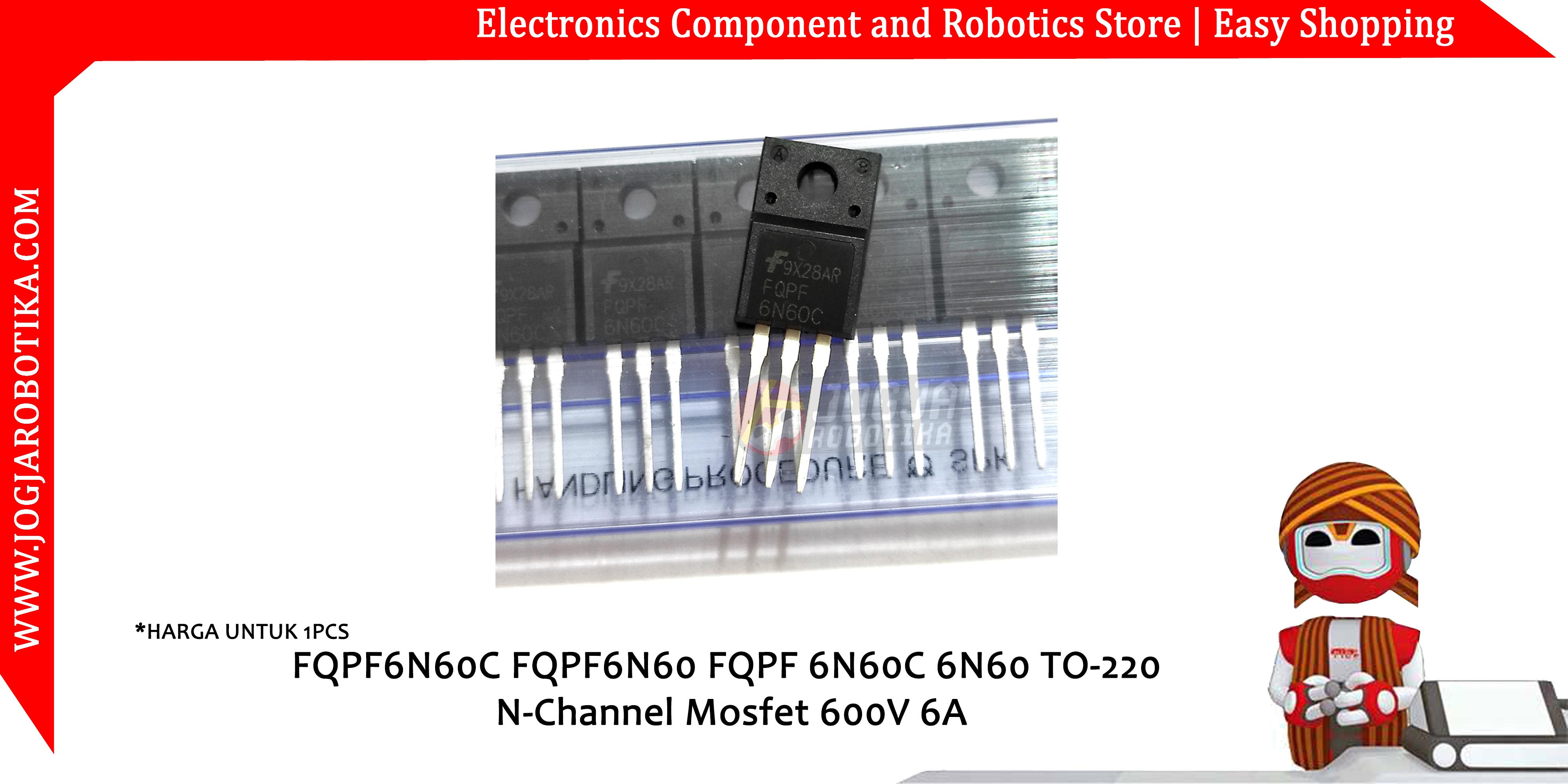 FQPF6N60C FQPF6N60 FQPF 6N60C 6N60 TO-220 N-Channel Mosfet 600V 6A