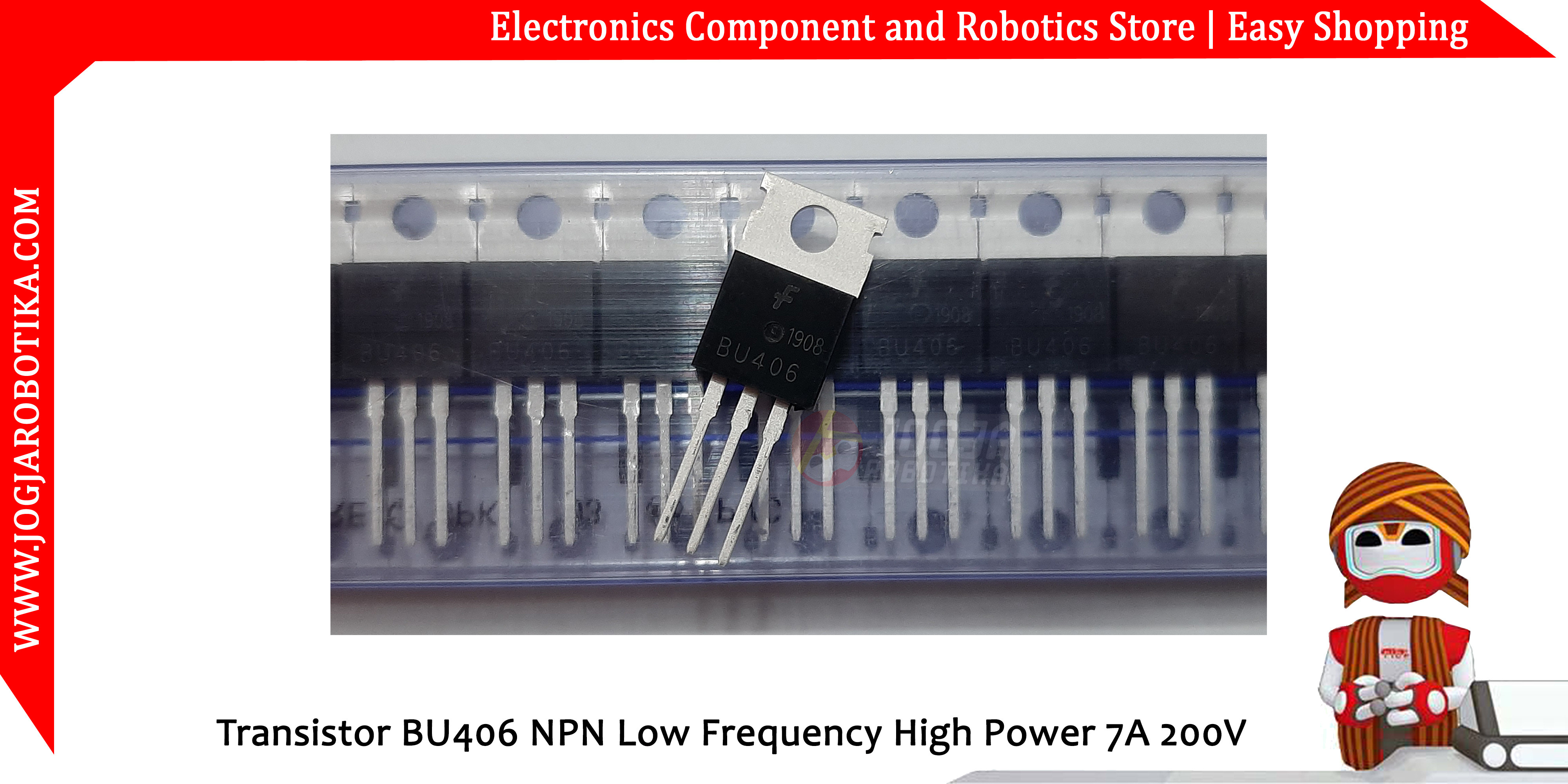Transistor BU406 NPN Low Frequency High Power 7A 200V