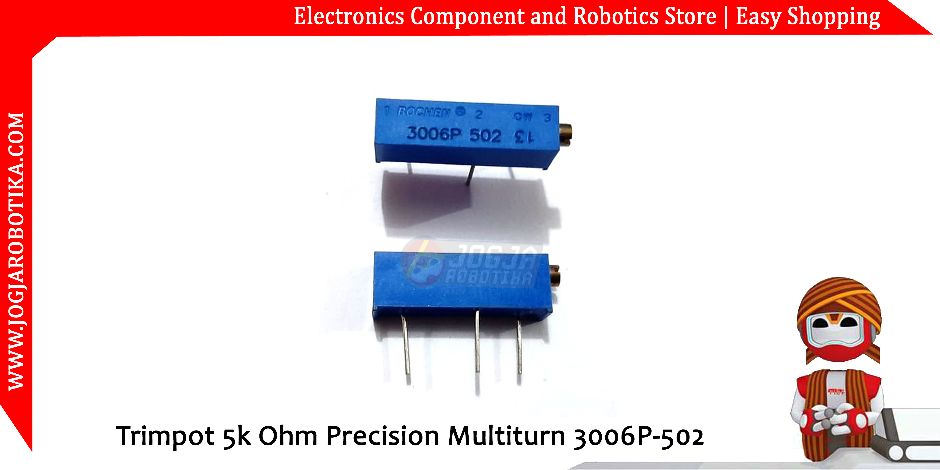 Trimpot 5k Ohm Precision Multiturn 3006P-502