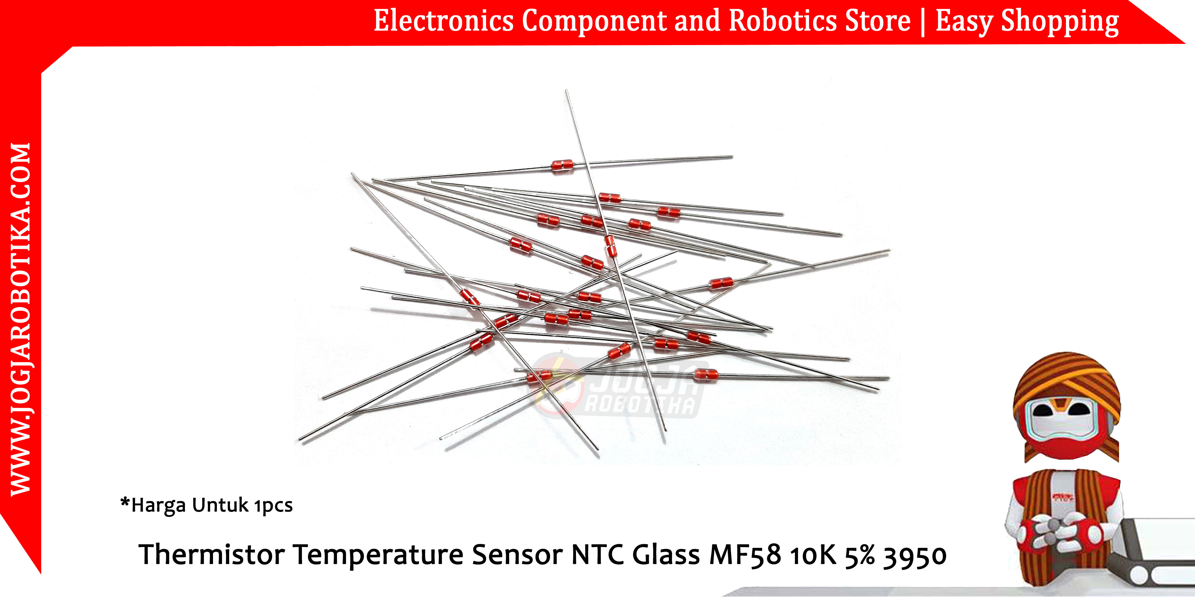 Thermistor Temperature Sensor NTC Glass MF58 10K 5% 3950