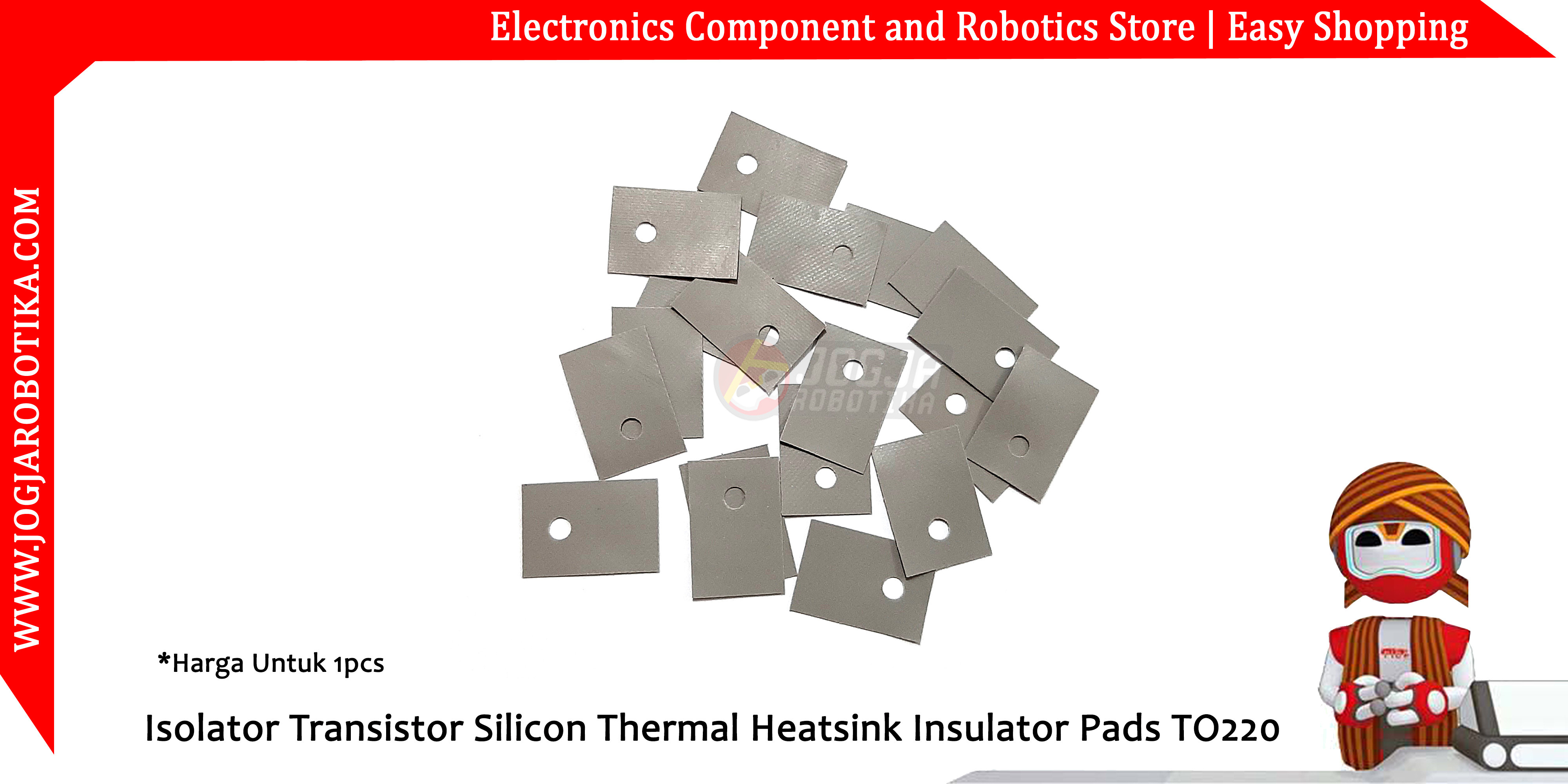 Isolator Transistor Silicon Thermal Heatsink Insulator Pads TO-220
