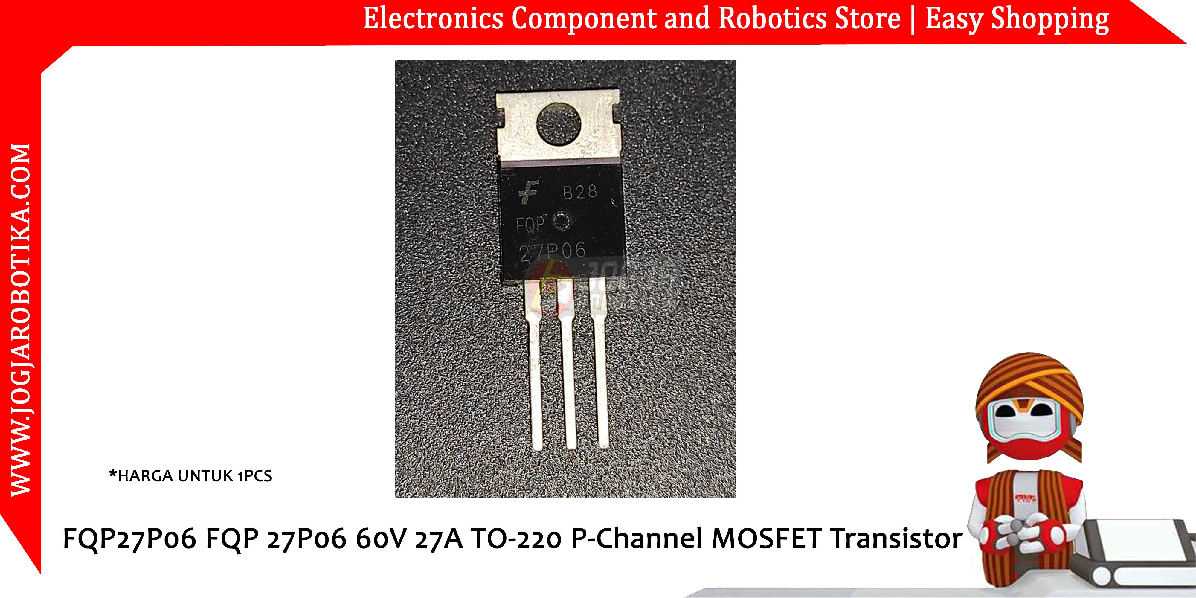 FQP27P06 FQP 27P06 60V 27A TO-220 P-Channel MOSFET Transistor
