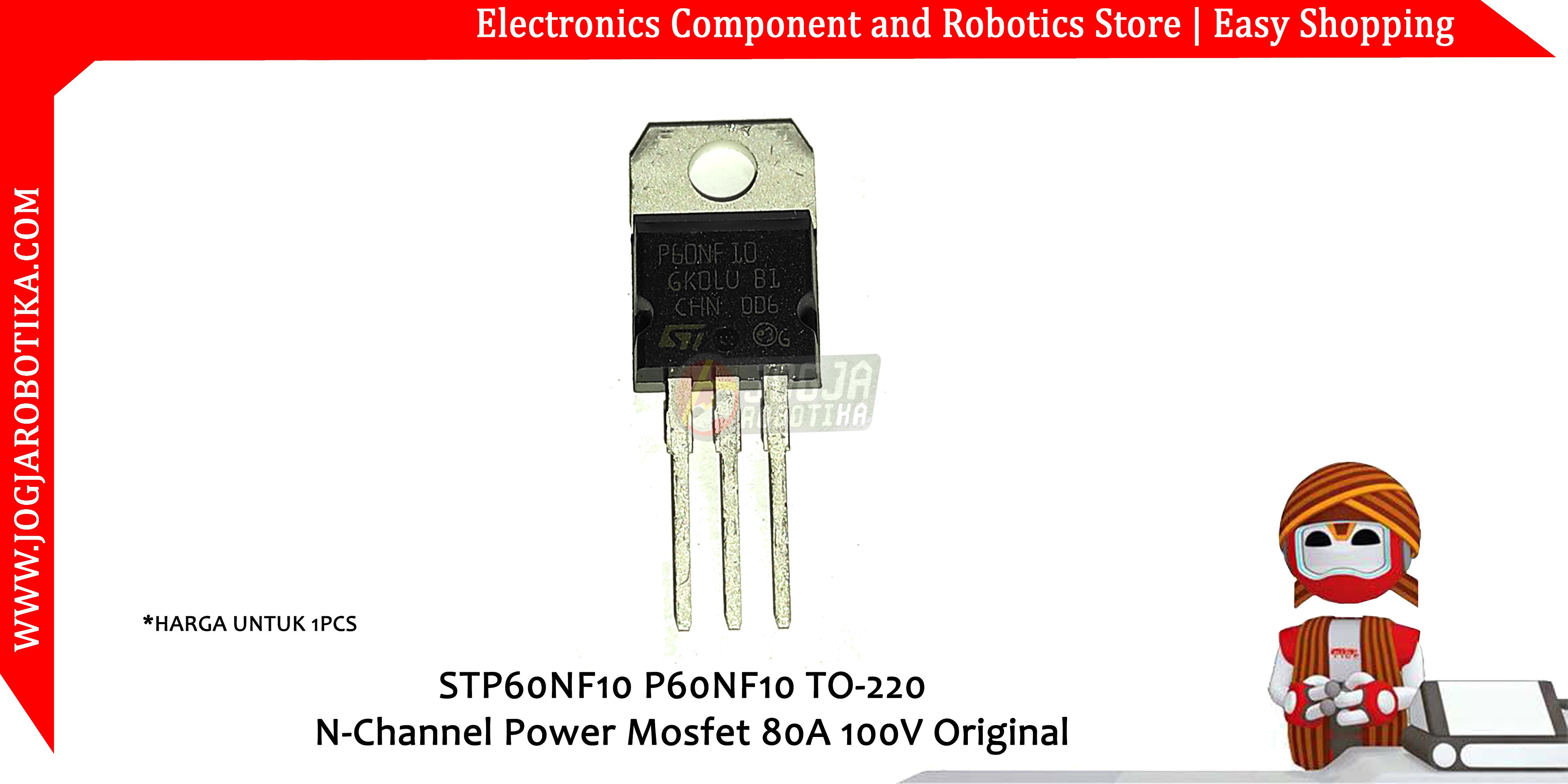 STP60NF10 P60NF10 TO-220 N-Channel Power Mosfet 80A 100V Original
