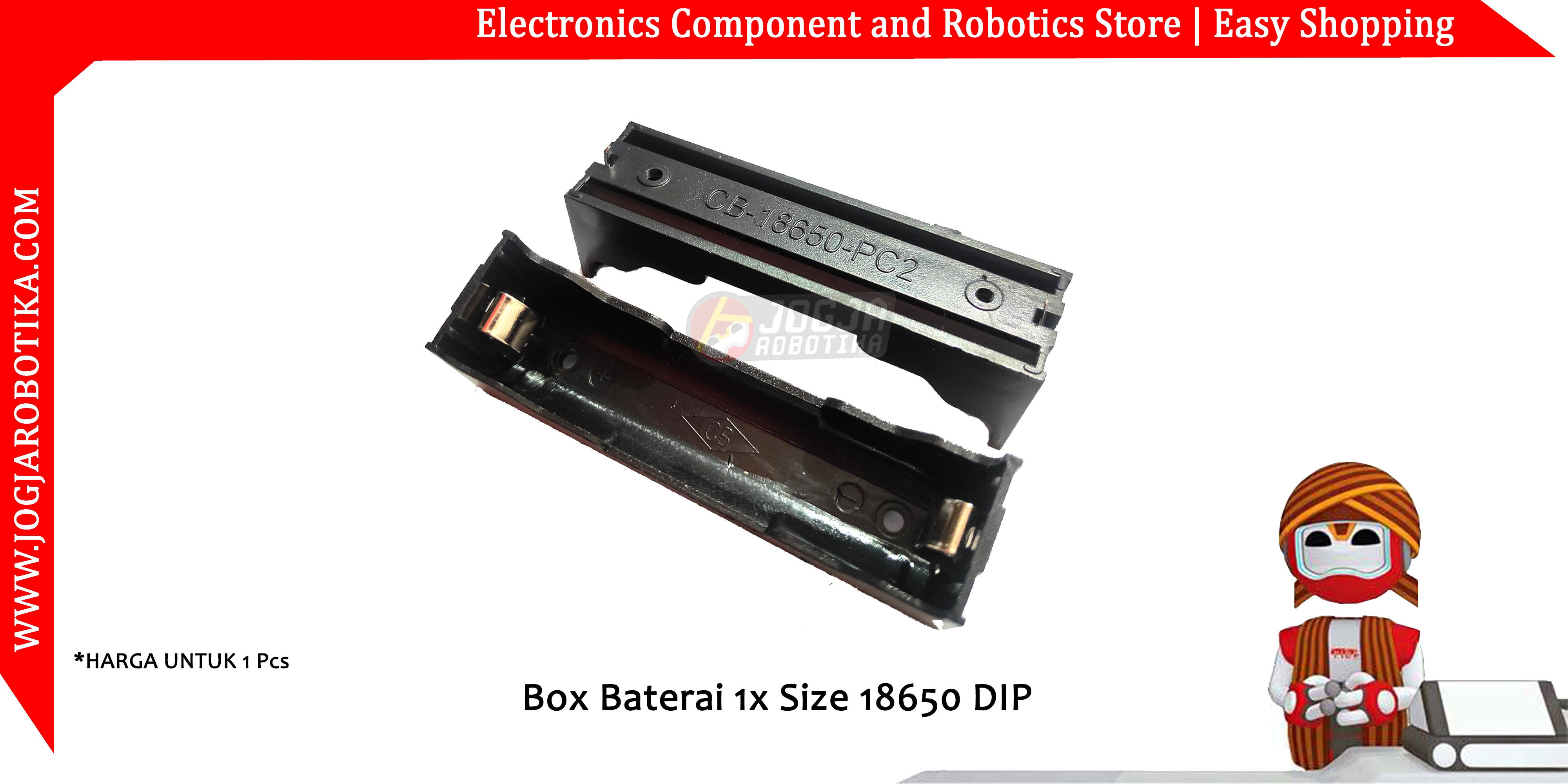 Box Baterai 1x Size 18650 BH-18650-A