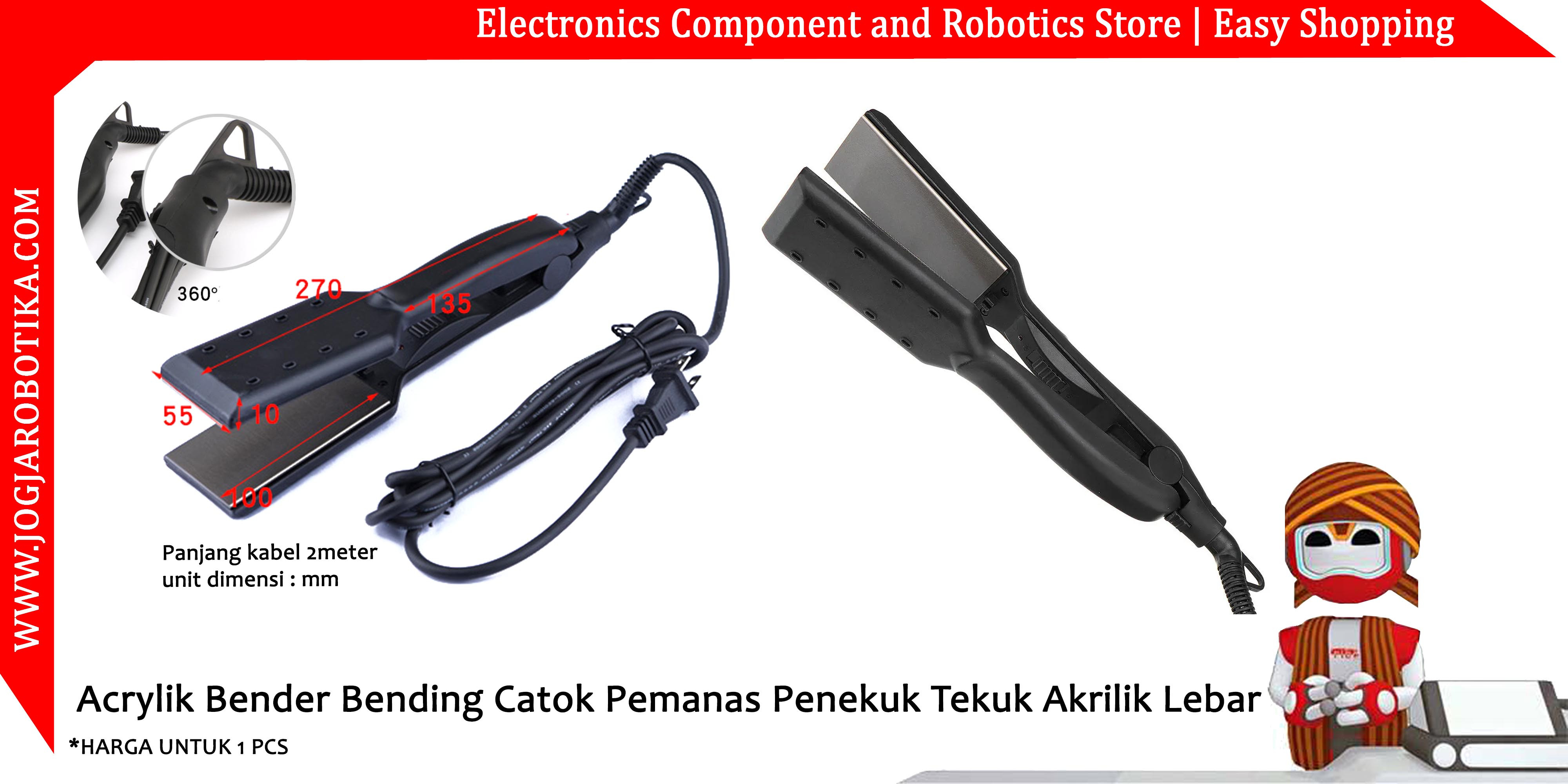 Acrylic Bender Bending Catok Pemanas Penekuk Tekuk Akrilik Lebar