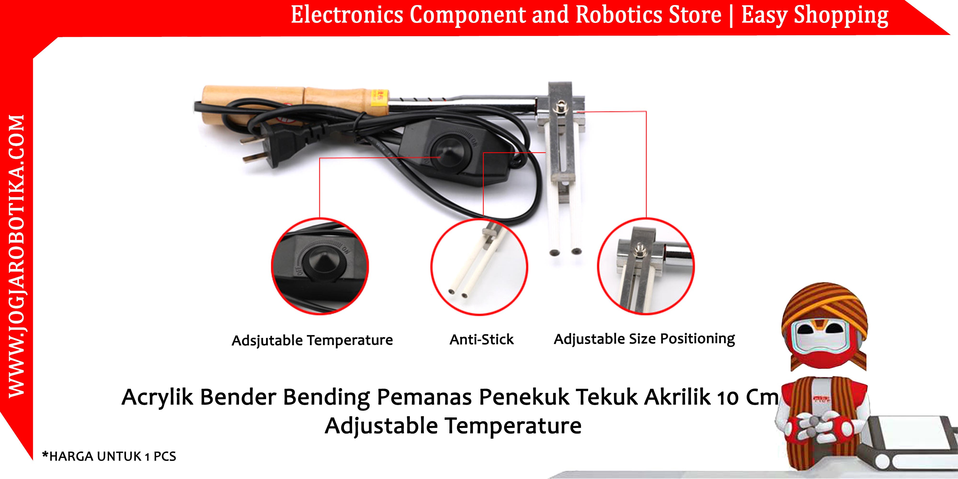 Acrylic Bender Bending Pemanas Penekuk Tekuk Akrilik 10 Cm Adjustable Temperature