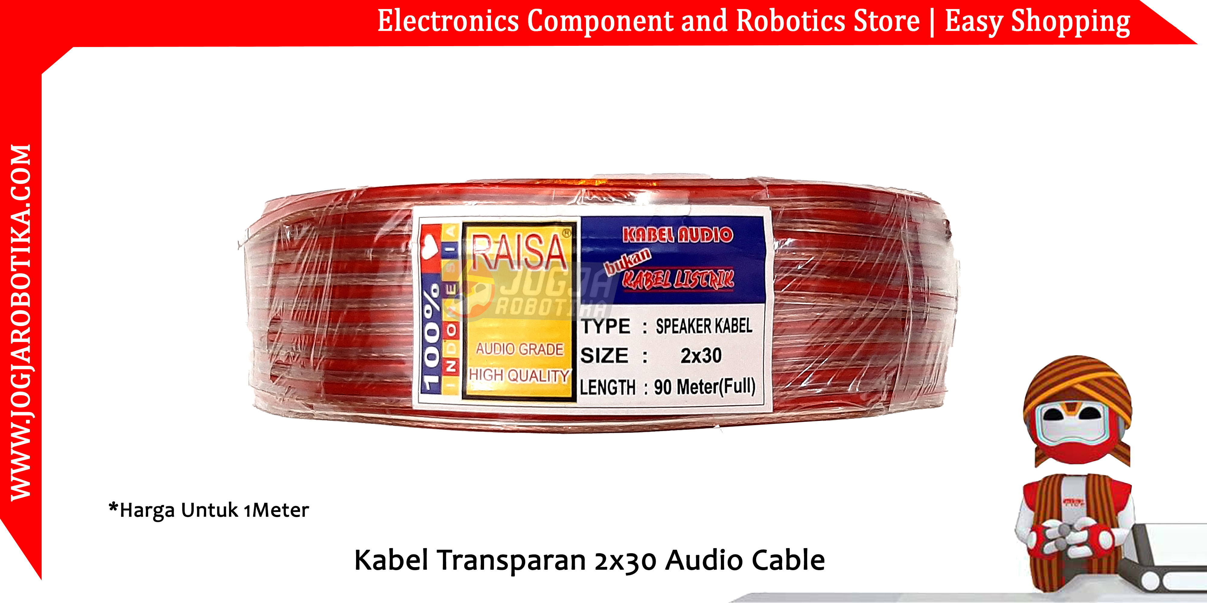 Kabel Transparan 2x30 Audio Cable