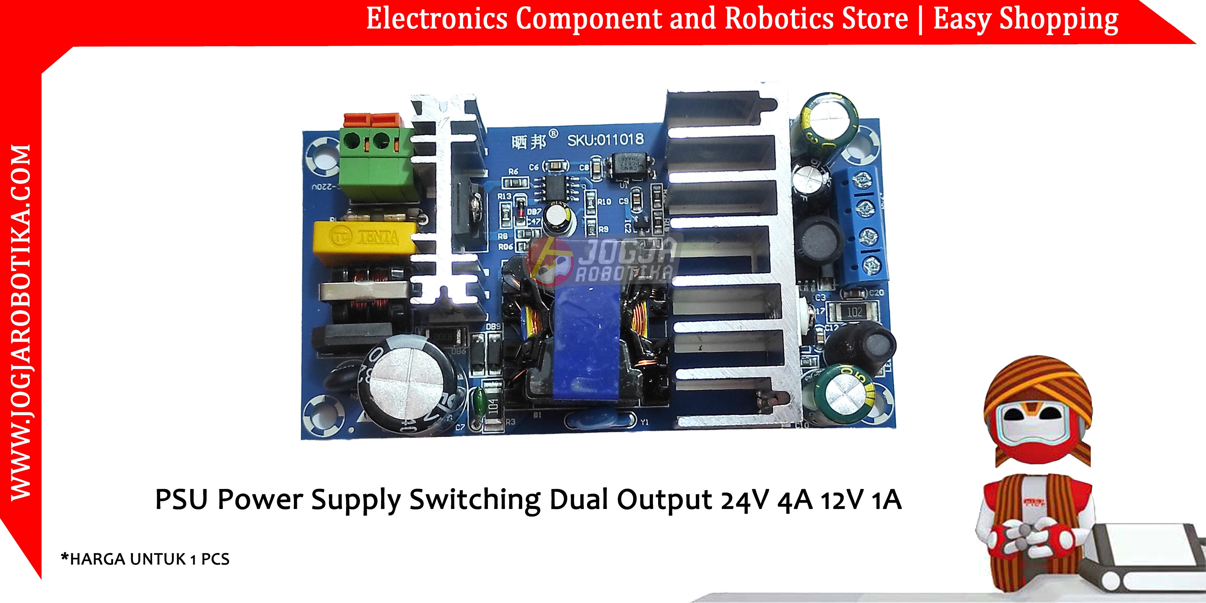 PSU Power Supply Switching Dual Output 24V 4A 12V 1A