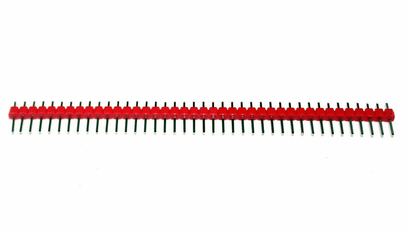 1x40 Pin Male Header Single Row (2.54 mm)-Red