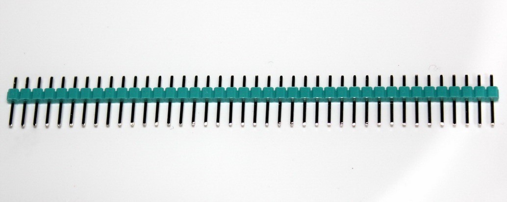 1x40 Pin Male Header Single Row (2.54 mm)-Green
