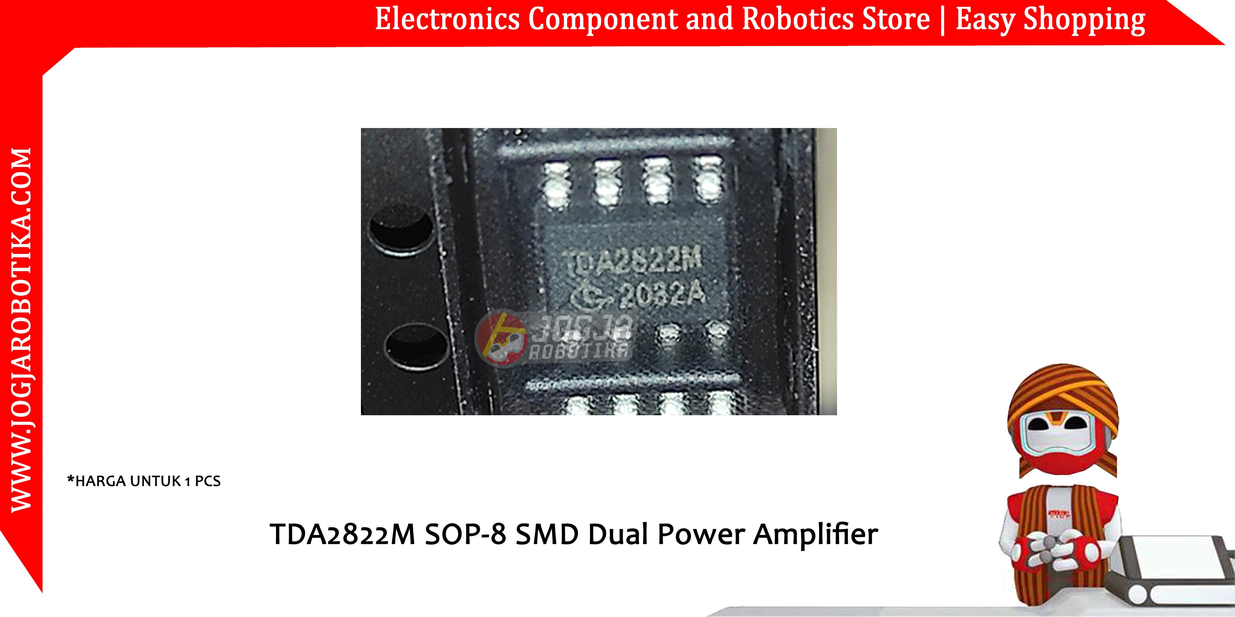 TDA2822M SOP-8 SMD Dual Power Amplifier
