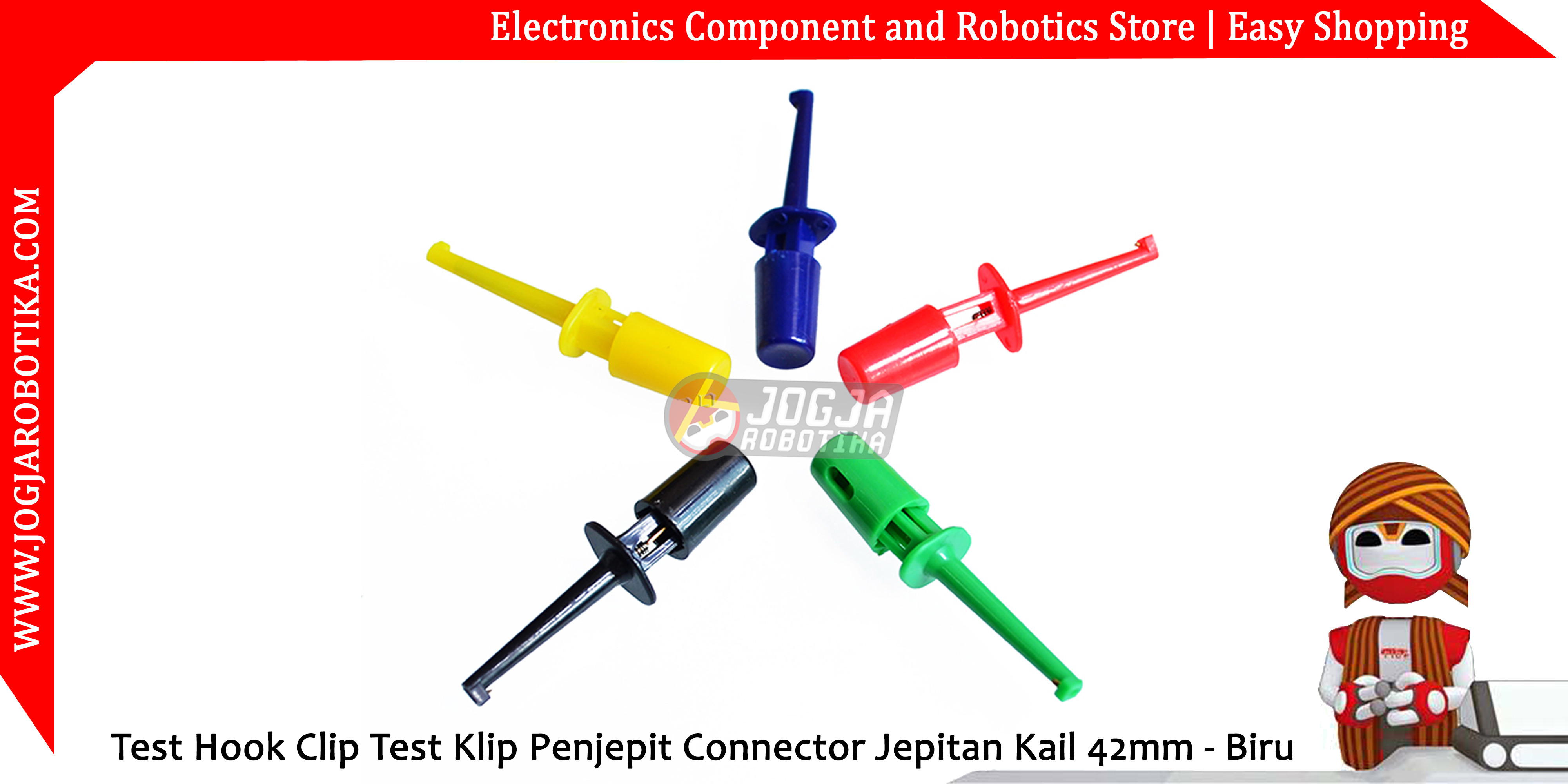 Test Hook Clip Test Klip Penjepit Connector Jepitan Kail 42mm - Biru