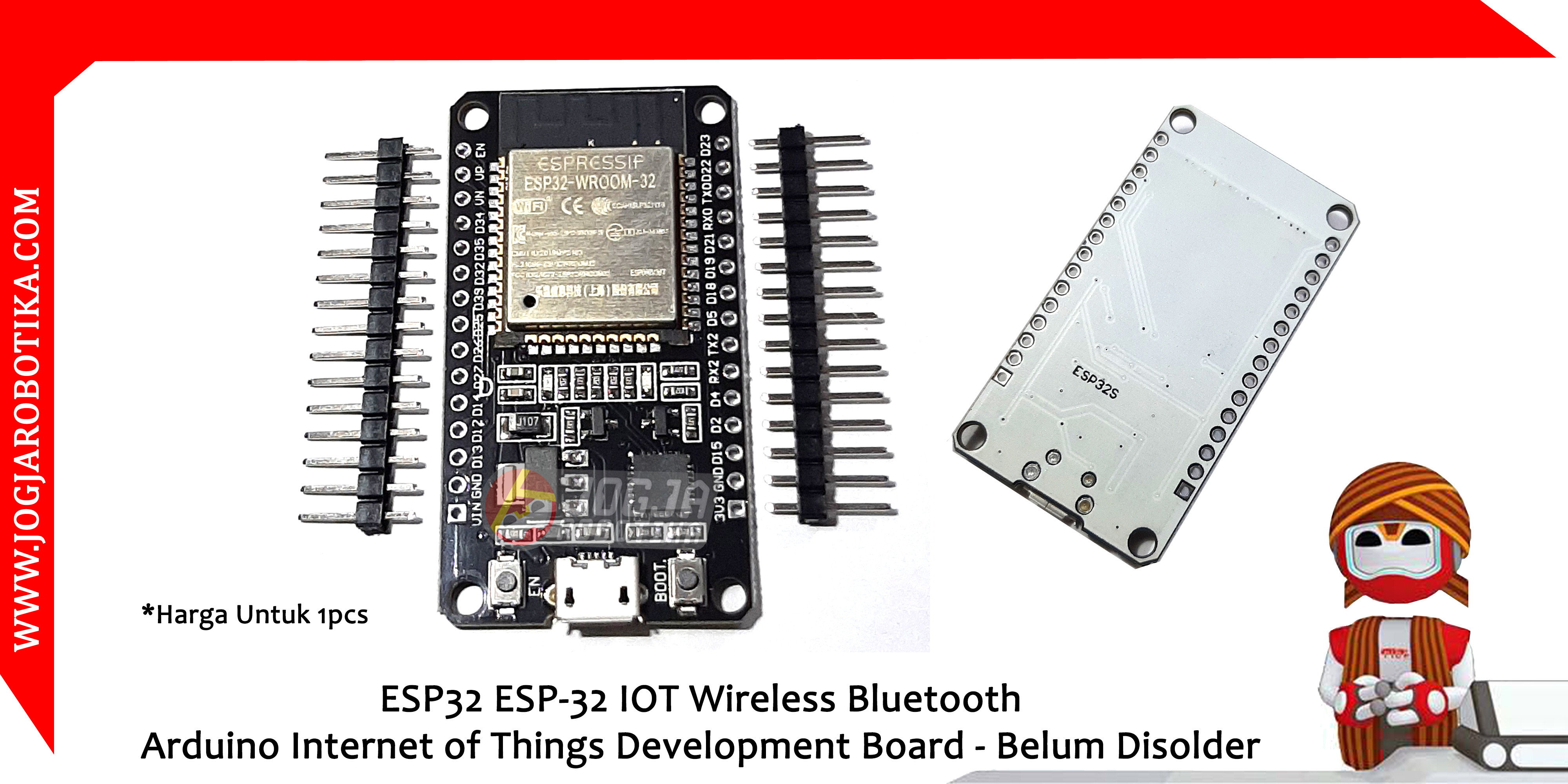 ESP32 ESP-32 IOT Wireless Bluetooth Arduino Internet of Things Development Board - Belum Disolder