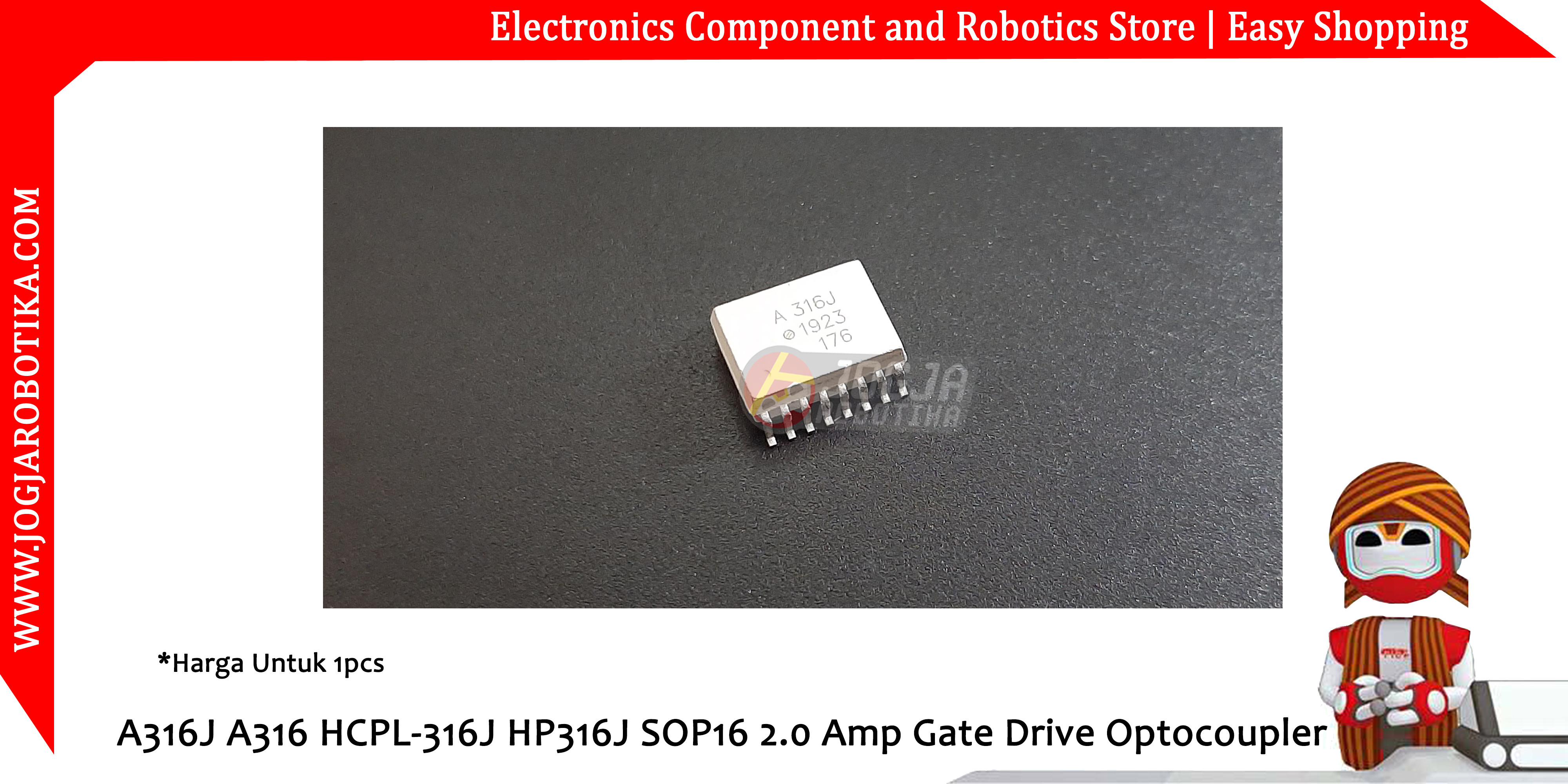 A316J A316 HCPL-316J HP316J SOP16 2.0 Amp Gate Drive Optocoupler