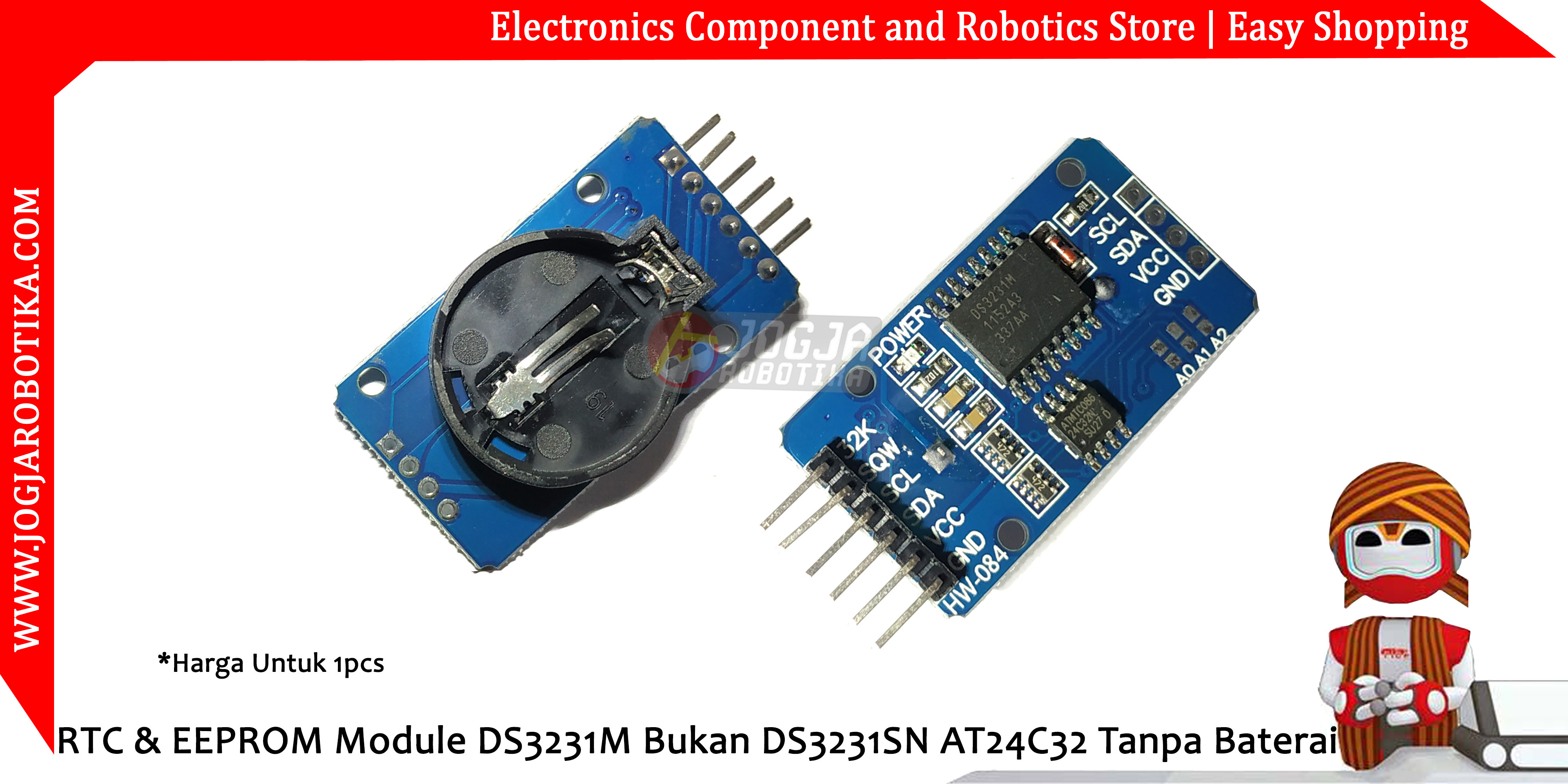RTC & EEPROM Module DS3231M Bukan DS3231SN AT24C32 Tanpa Baterai