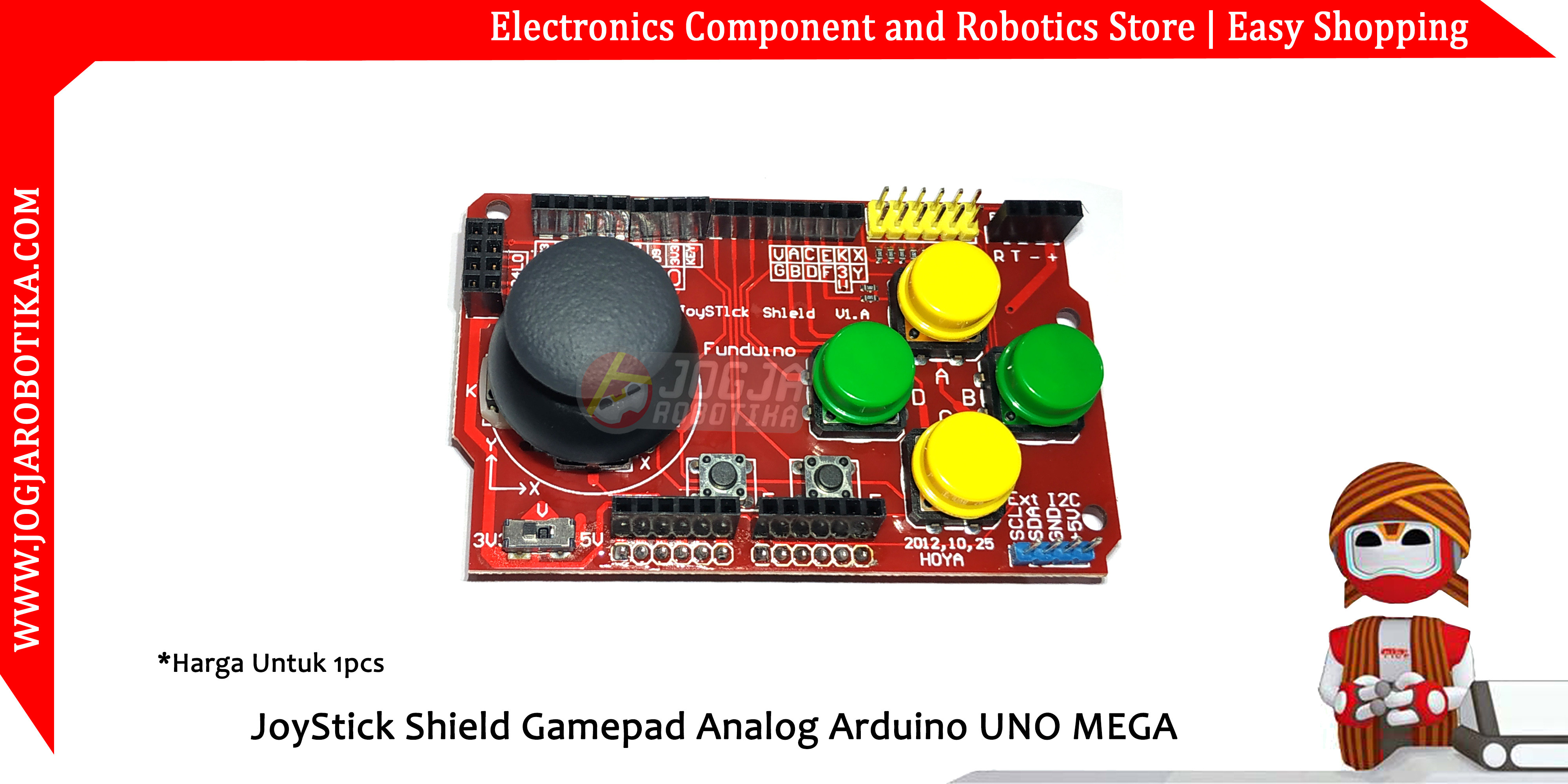 JoyStick Shield Gamepad Analog Arduino UNO MEGA