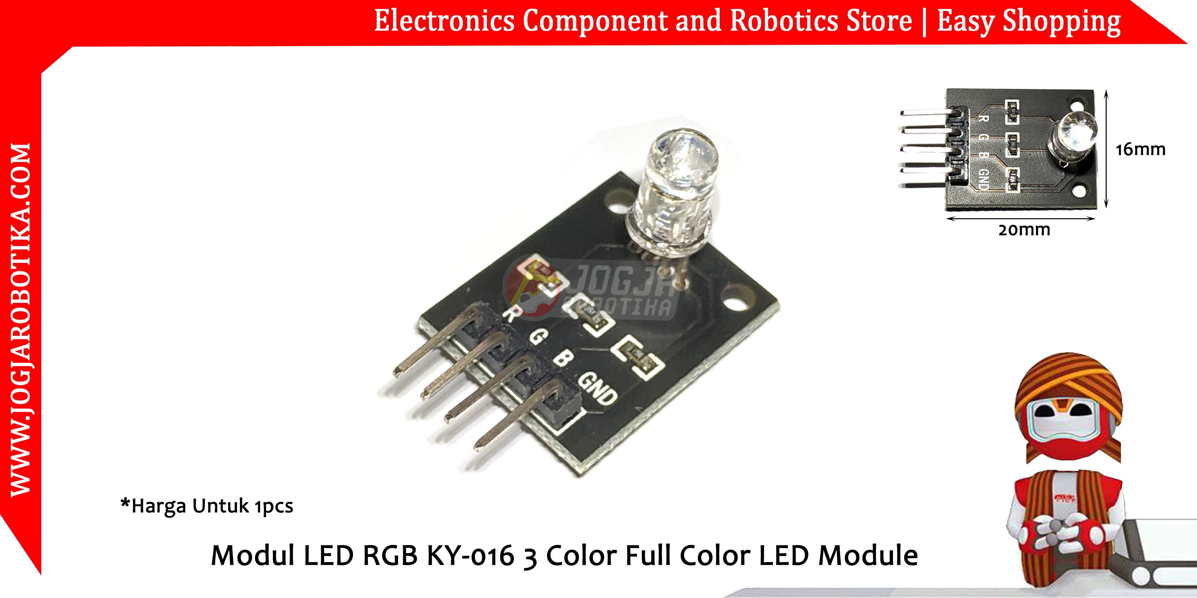 Modul LED RGB KY-016 3 Color Full Color LED Module
