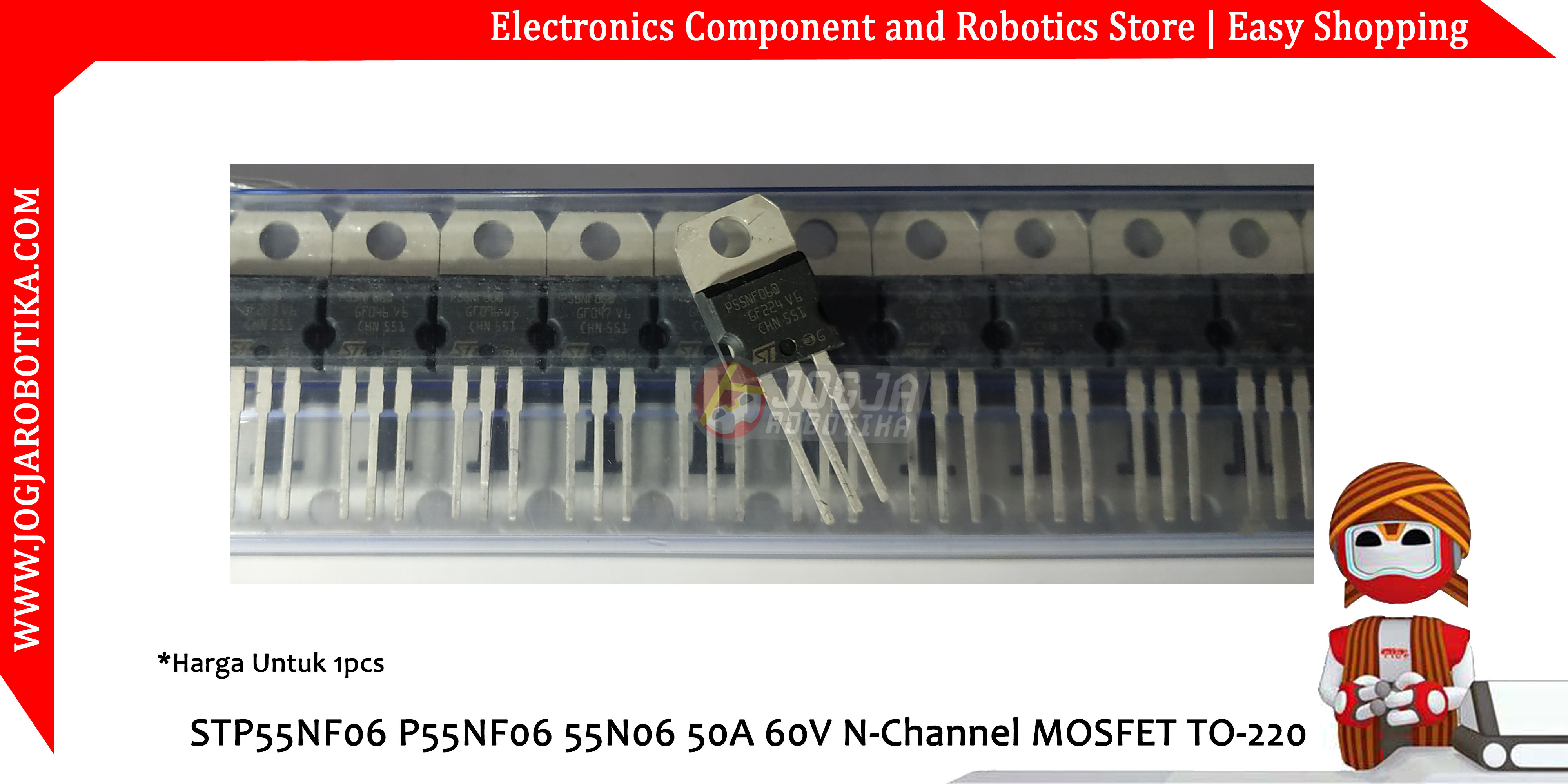 STP55NF06 P55NF06 55N06 50A 60V N-Channel MOSFET TO-220