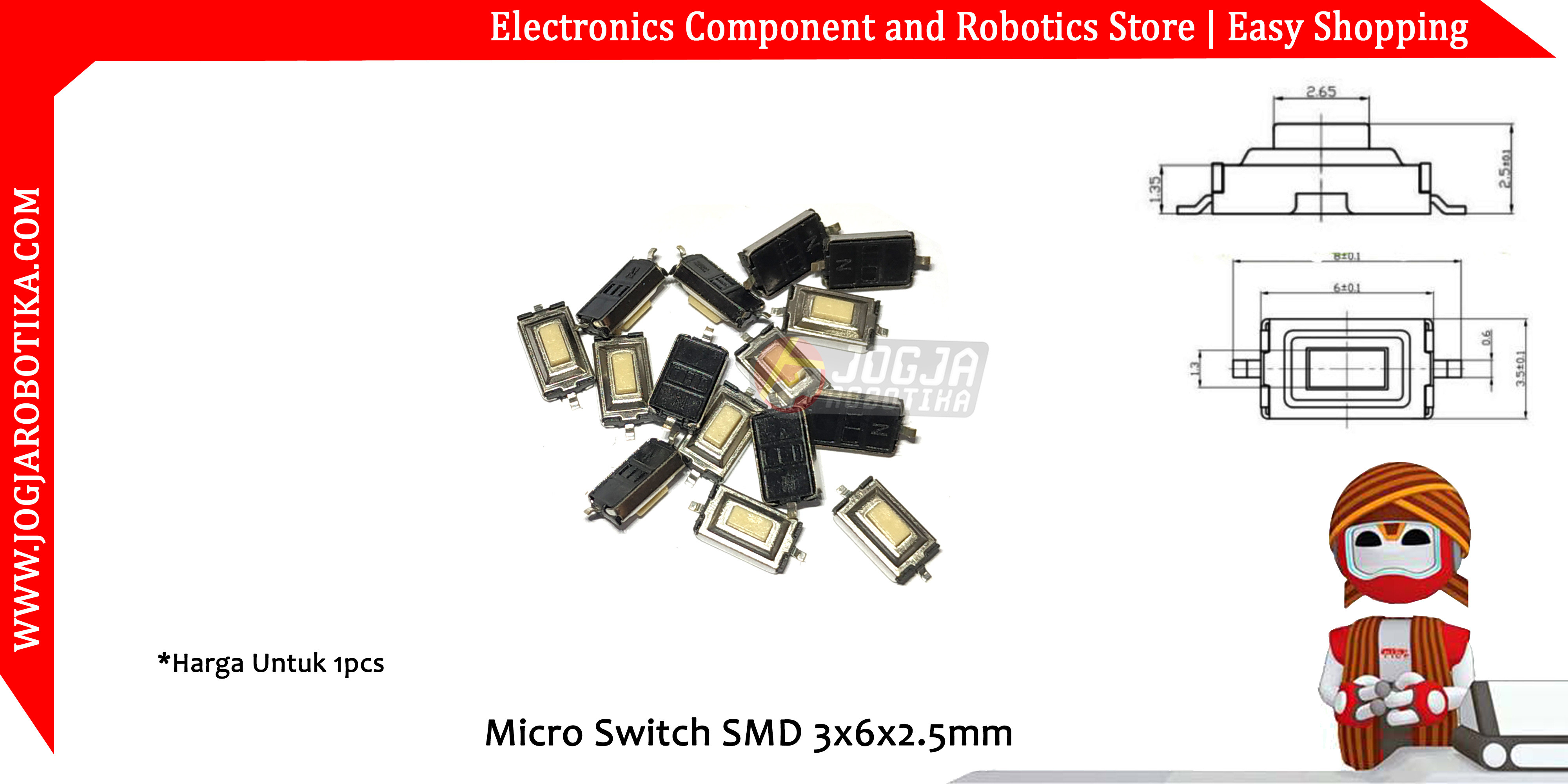 Micro Switch SMD 3x6x2.5mm