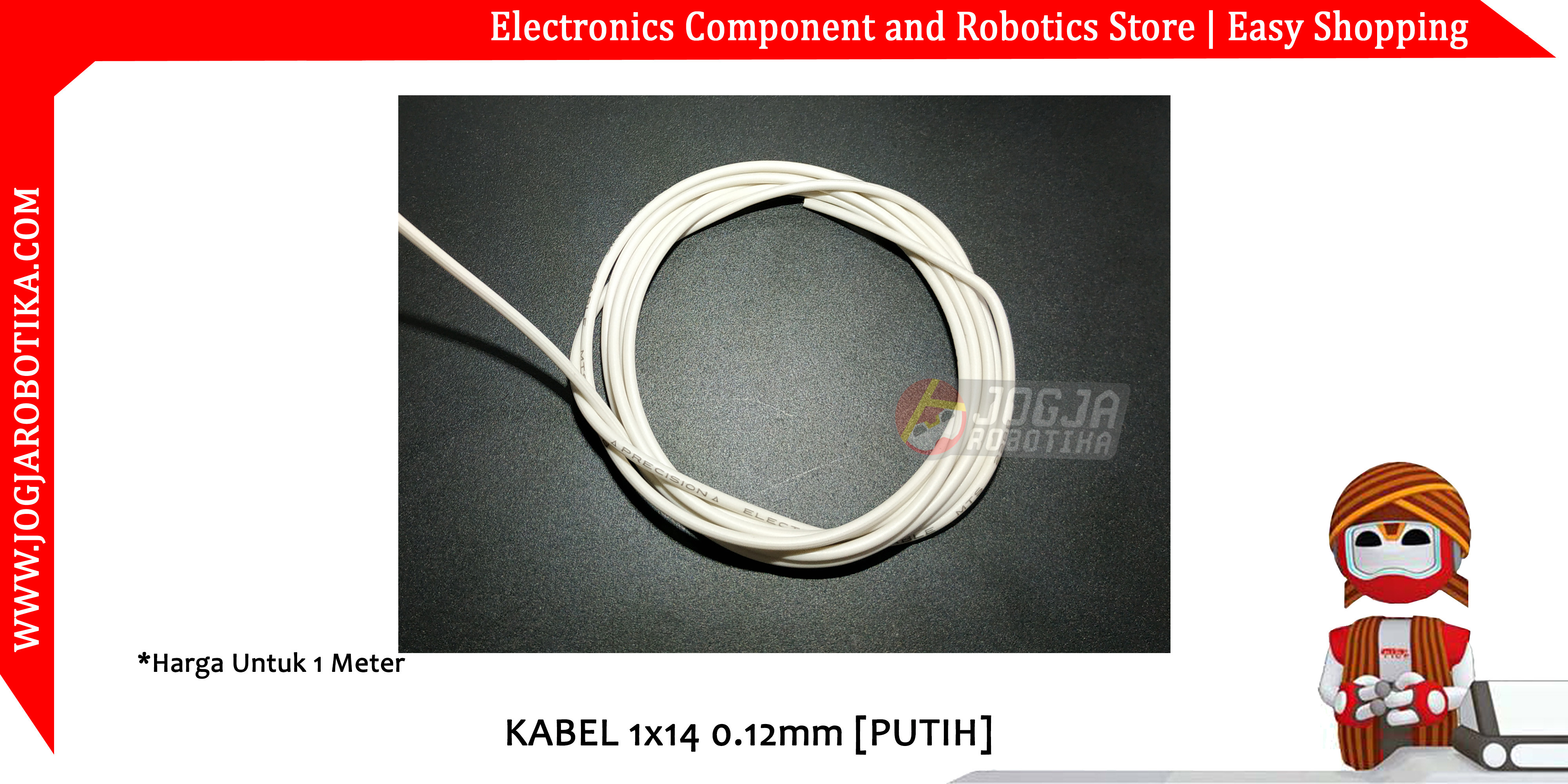 KABEL 1x14 0.12mm [PUTIH]