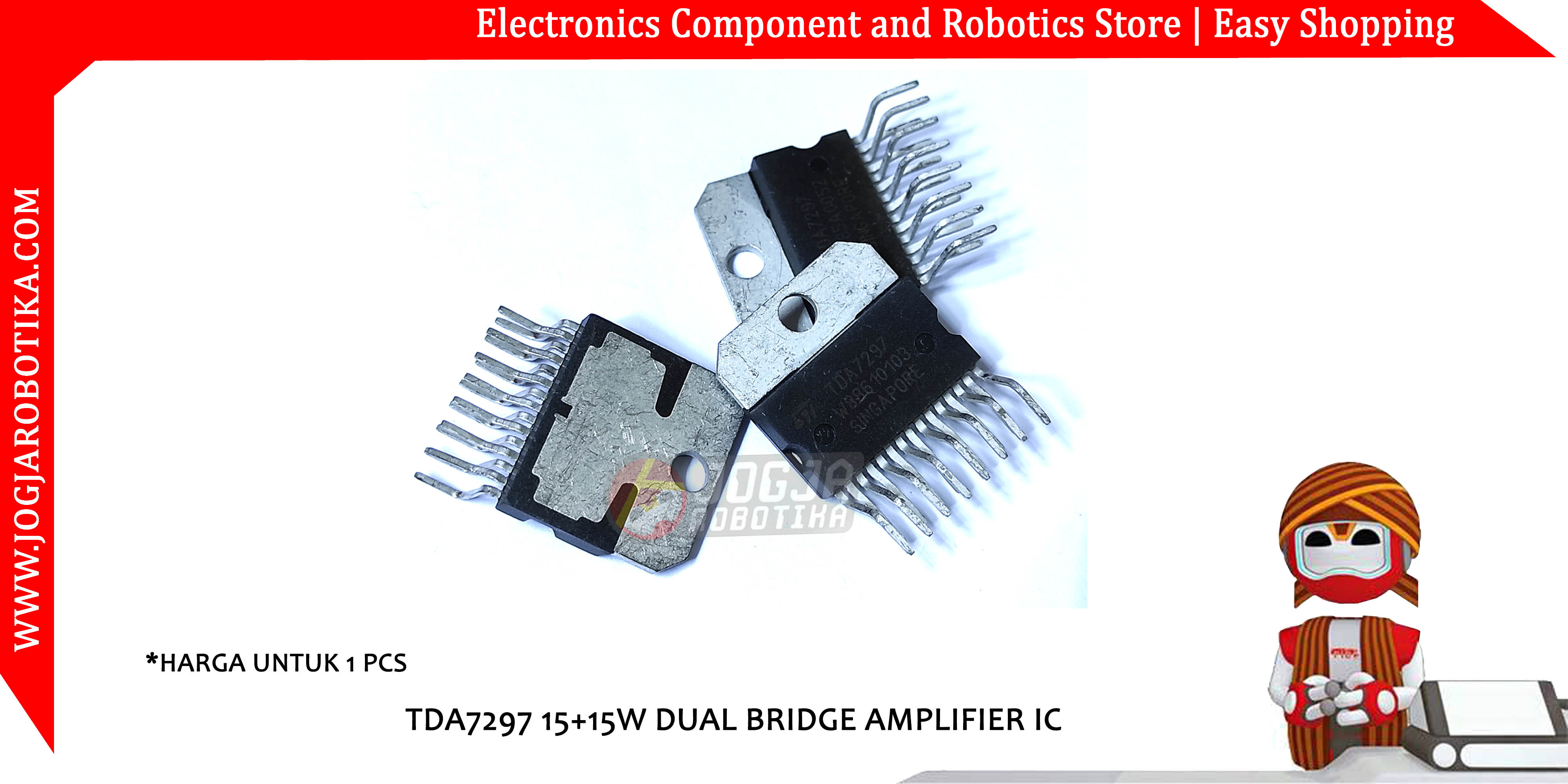TDA7297 15+15W DUAL BRIDGE AMPLIFIER IC