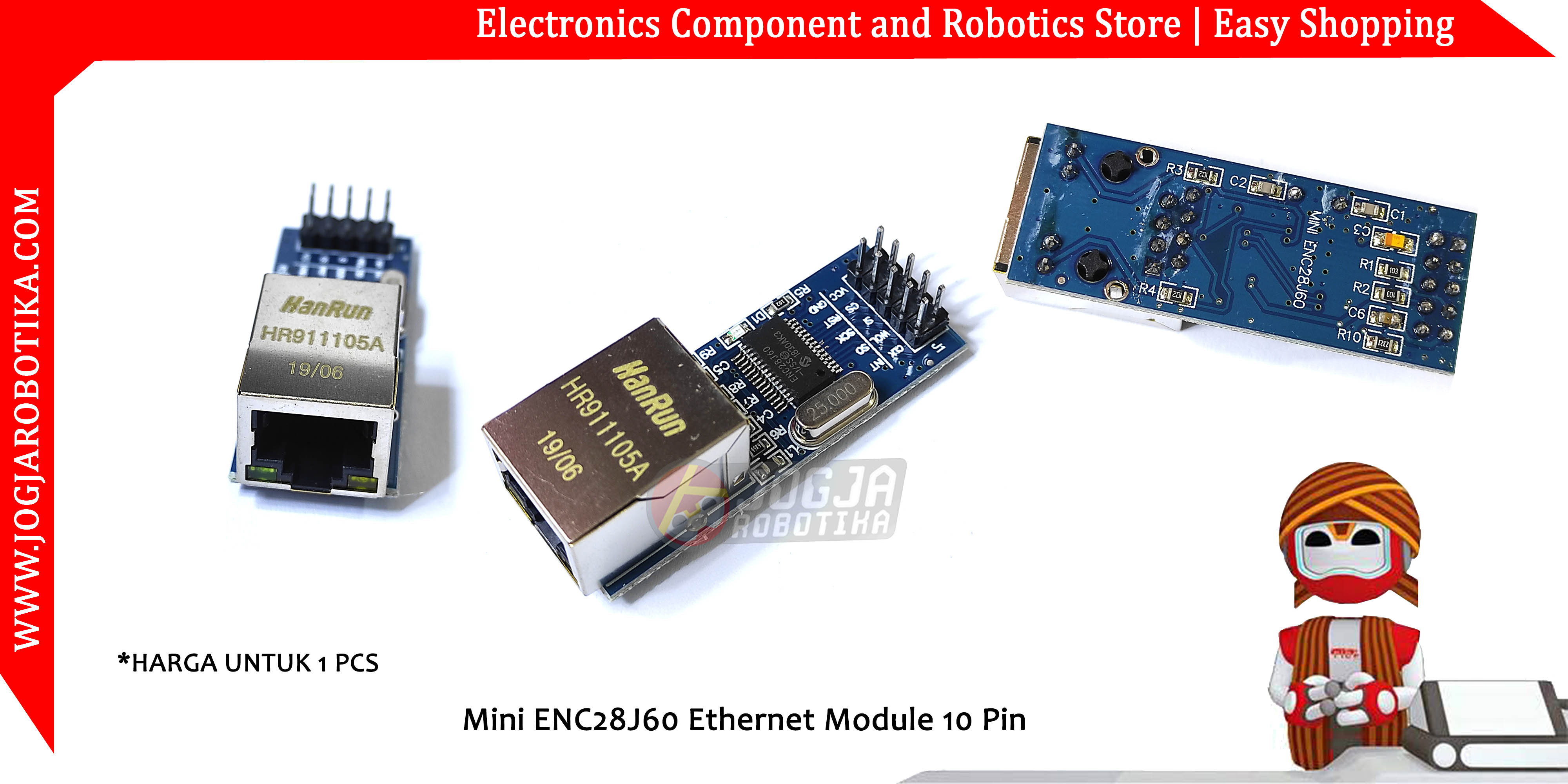 ENC28J60 Ethernet Module 10 pin