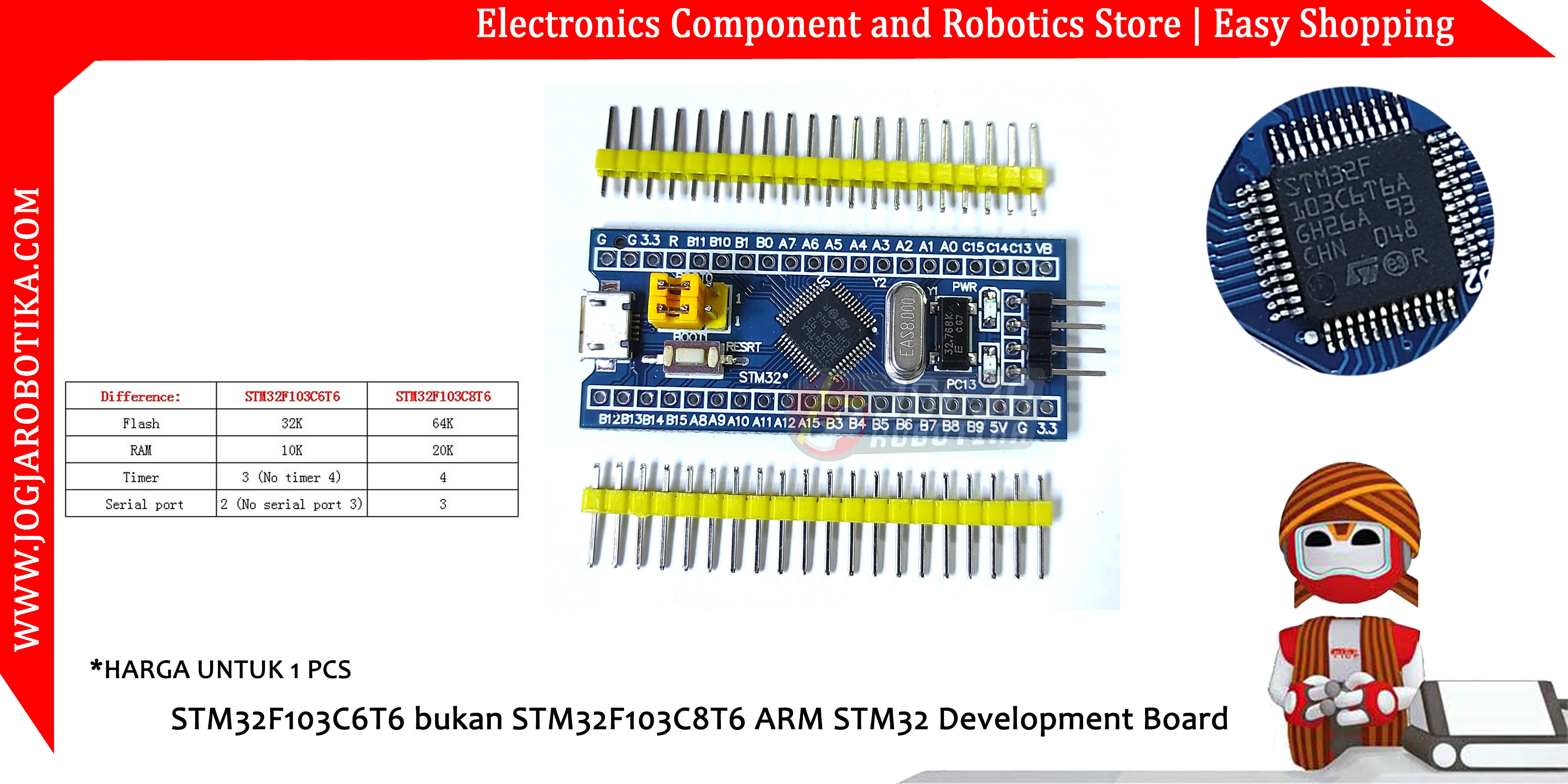 STM32F103C6T6 bukan STM32F103C8T6 ARM STM32 Development Board