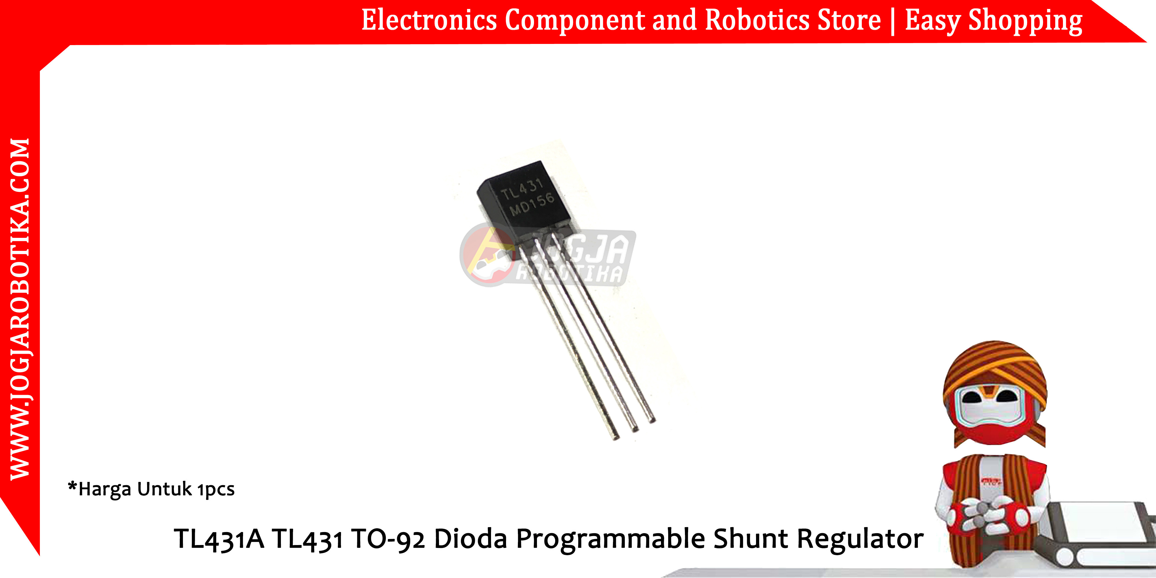 TL431A TL431 TO-92 Dioda Programmable Shunt Regulator