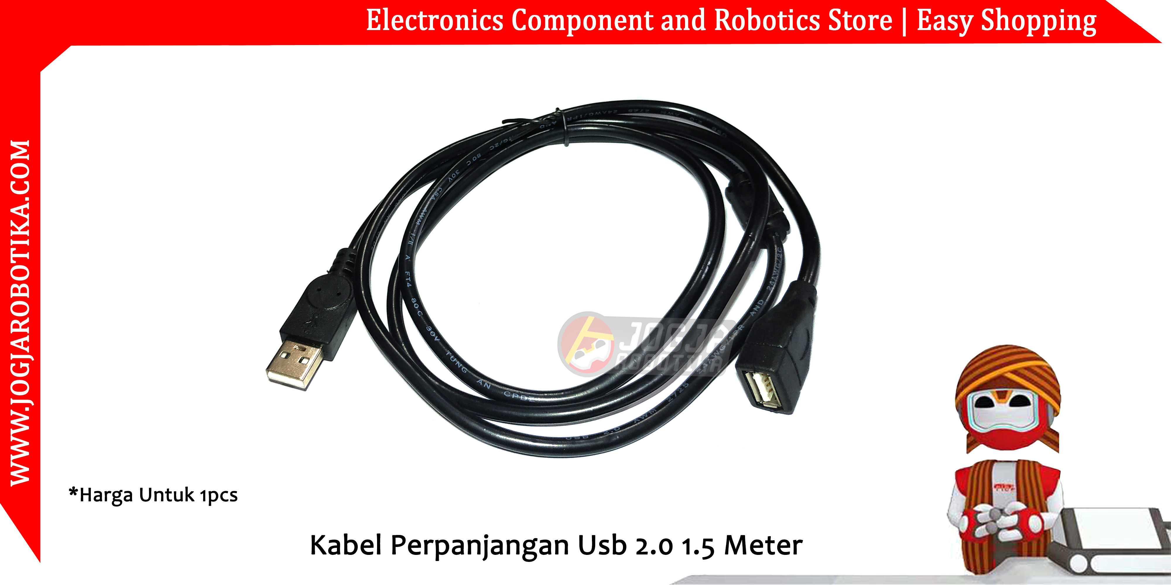 Kabel Perpanjangan Usb 2.0 1.5 Meter