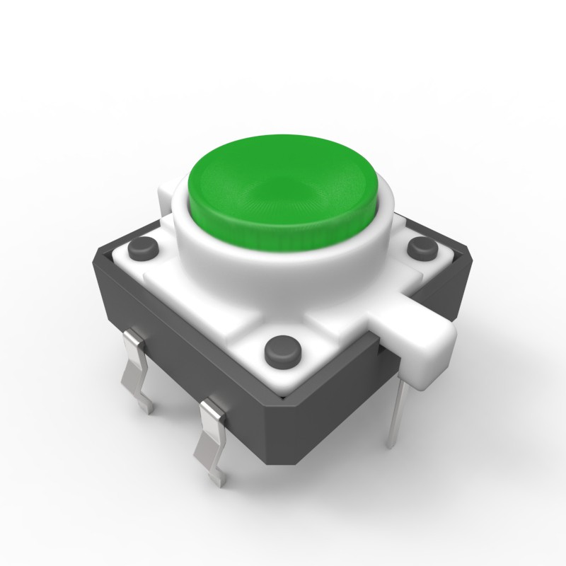 Micro Switch 12x12mm W/ Green Led