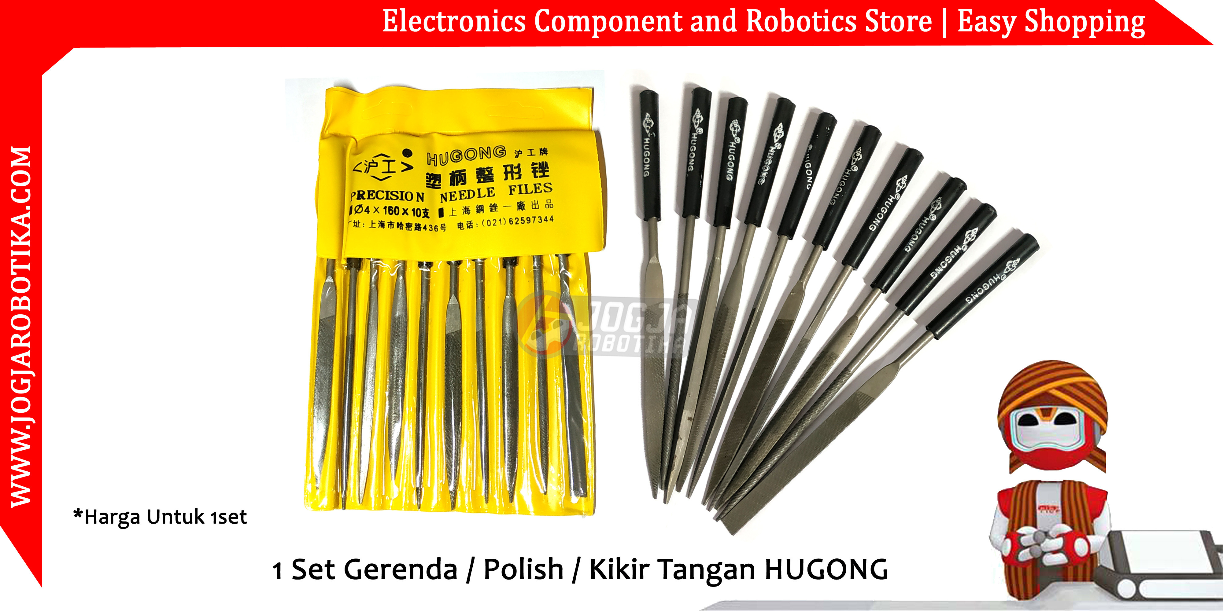 1 Set Gerenda / Polish / Kikir Tangan 6" 6.3 inch HUGONG Multifungsi