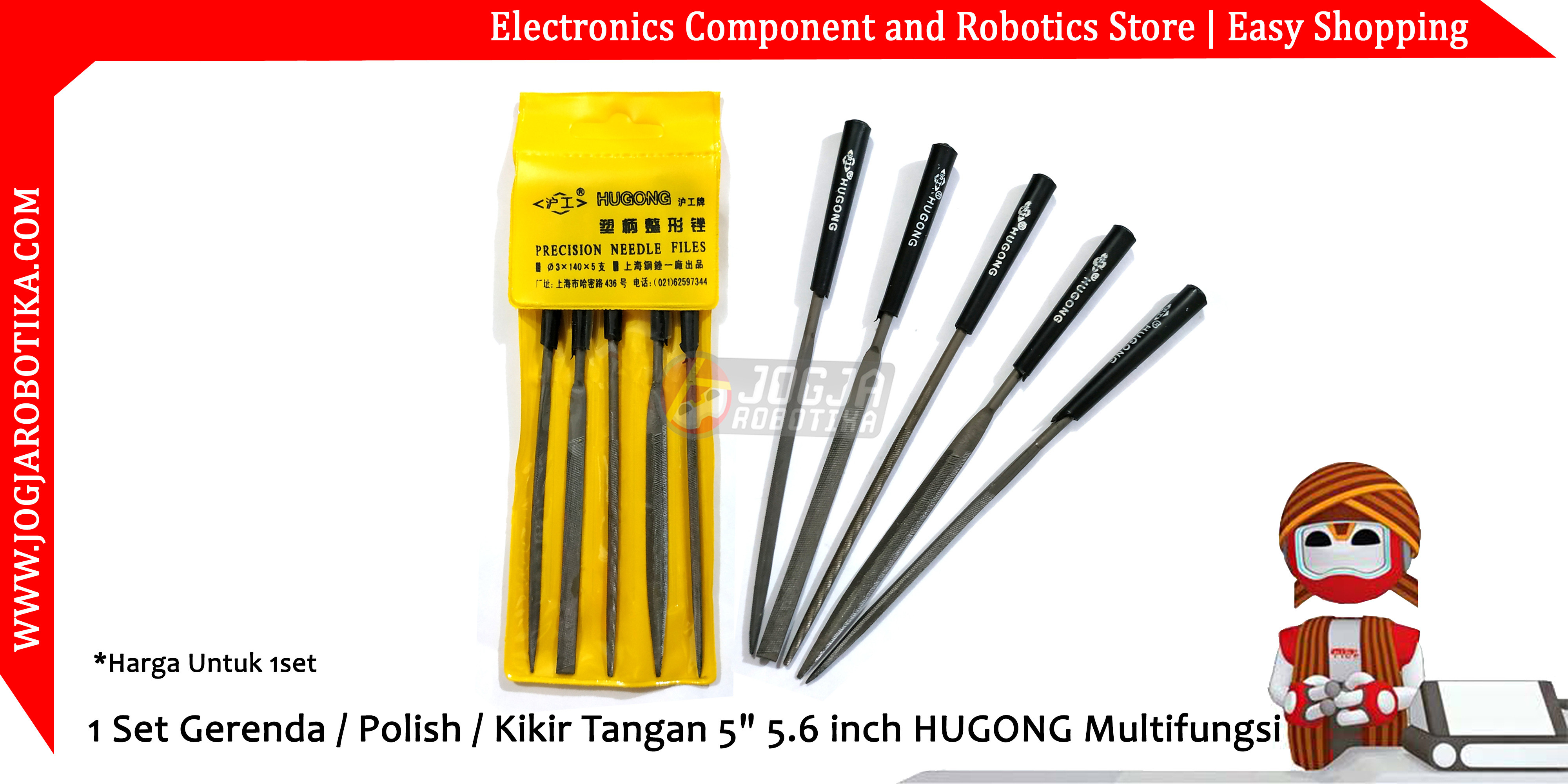 1 Set Gerenda / Polish / Kikir Tangan 5" 5.6 inch HUGONG Multifungsi