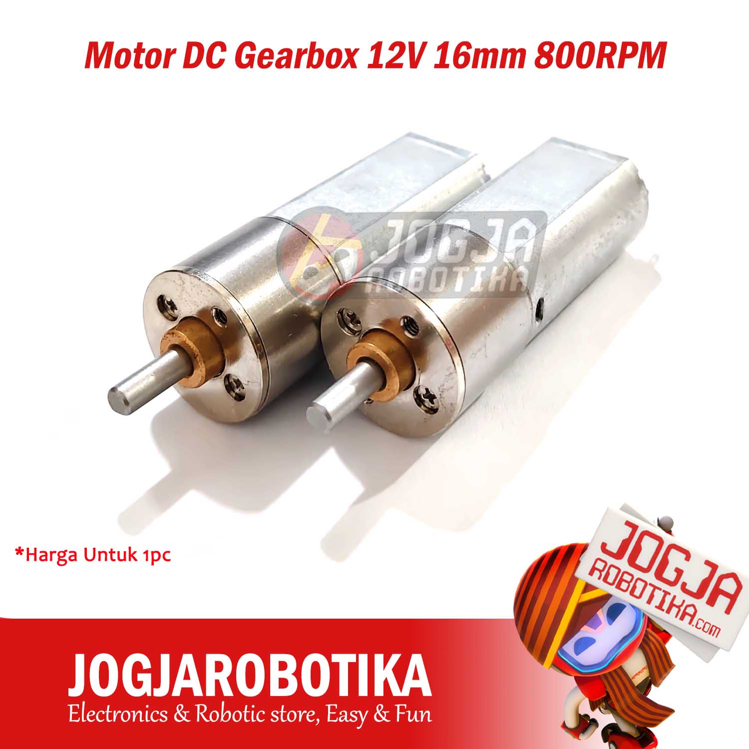 Motor DC Gearbox 12V 16mm 800RPM