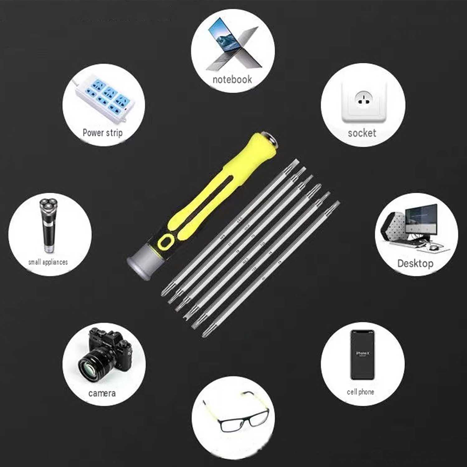 Obeng Set 12 in 1 Bolak Balik 12 Mata Plus Minus Bintang Hex Universal Screwdriver Set Obeng Multifungsi