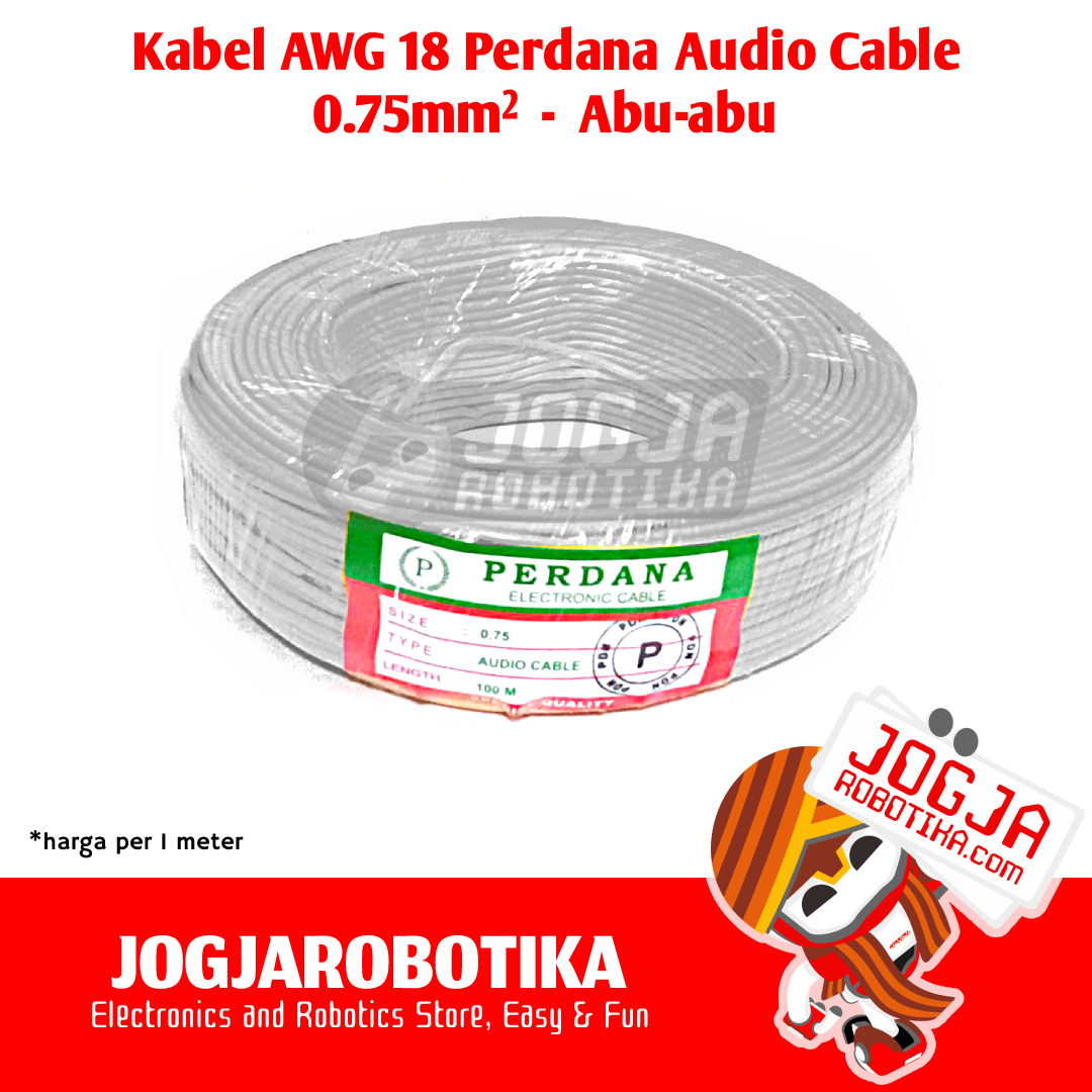 Kabel AWG 18 0.75mm [Abu-abu]