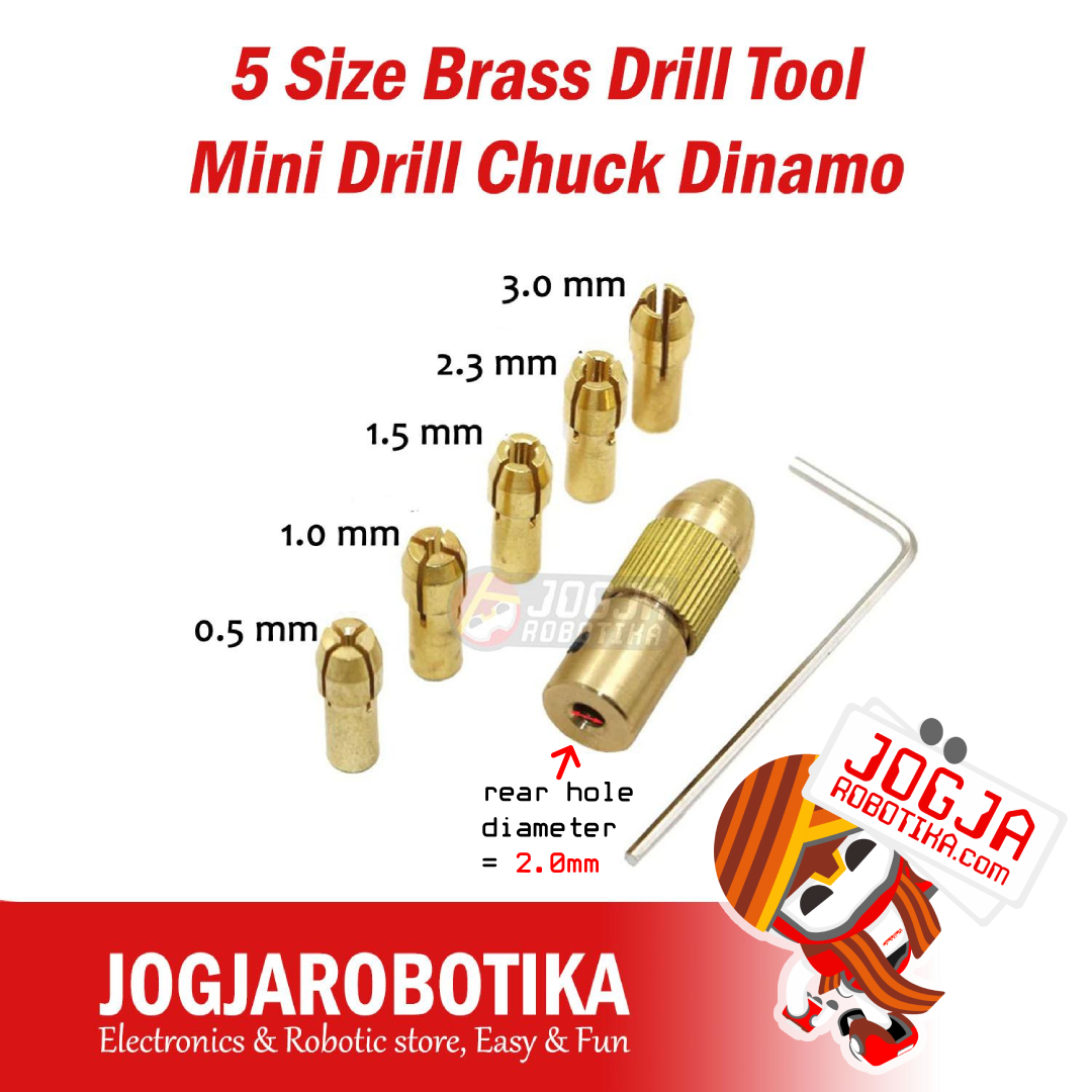 5 Size Brass Drill Tool / Mini Drill Chuck Dinamo
