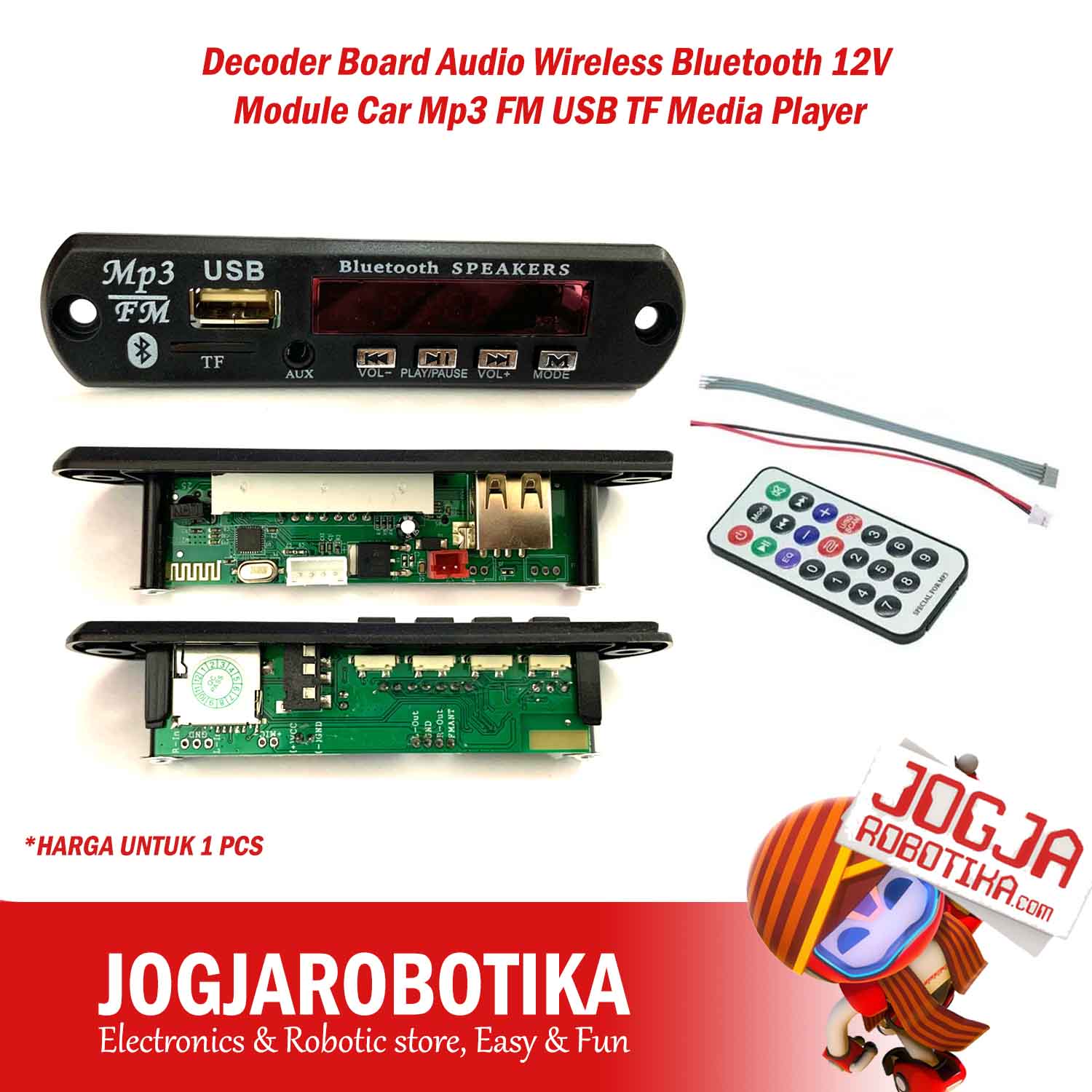 Decoder Board Audio Wireless Bluetooth 12V Module Car Mp3 FM USB TF Media Player