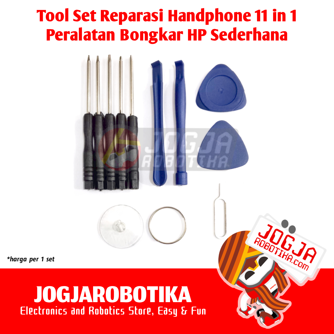 Tool Set Reparasi Handphone 11 in 1 Peralatan Bongkar HP Simple