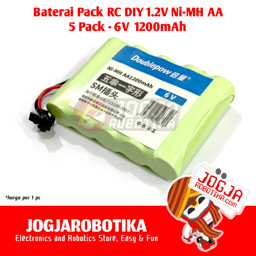 Pack 5 Datar - 6V Baterai Battery NiMH Ni-MH Pack RC Toy DIY 1200mAh