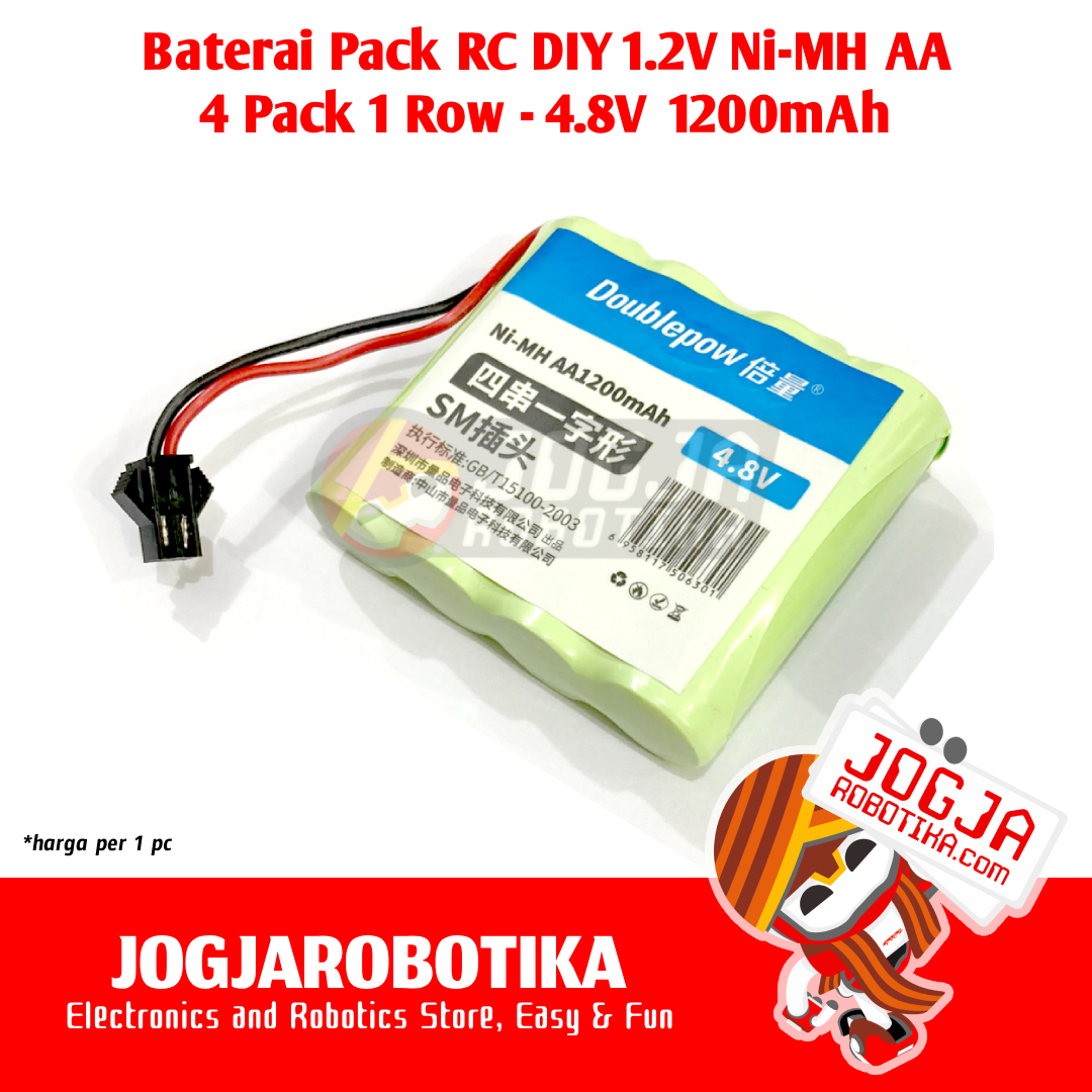 Pack 4 Datar - 4.8V Baterai Battery NiMH Ni-MH Pack RC Toy DIY 1200mAh